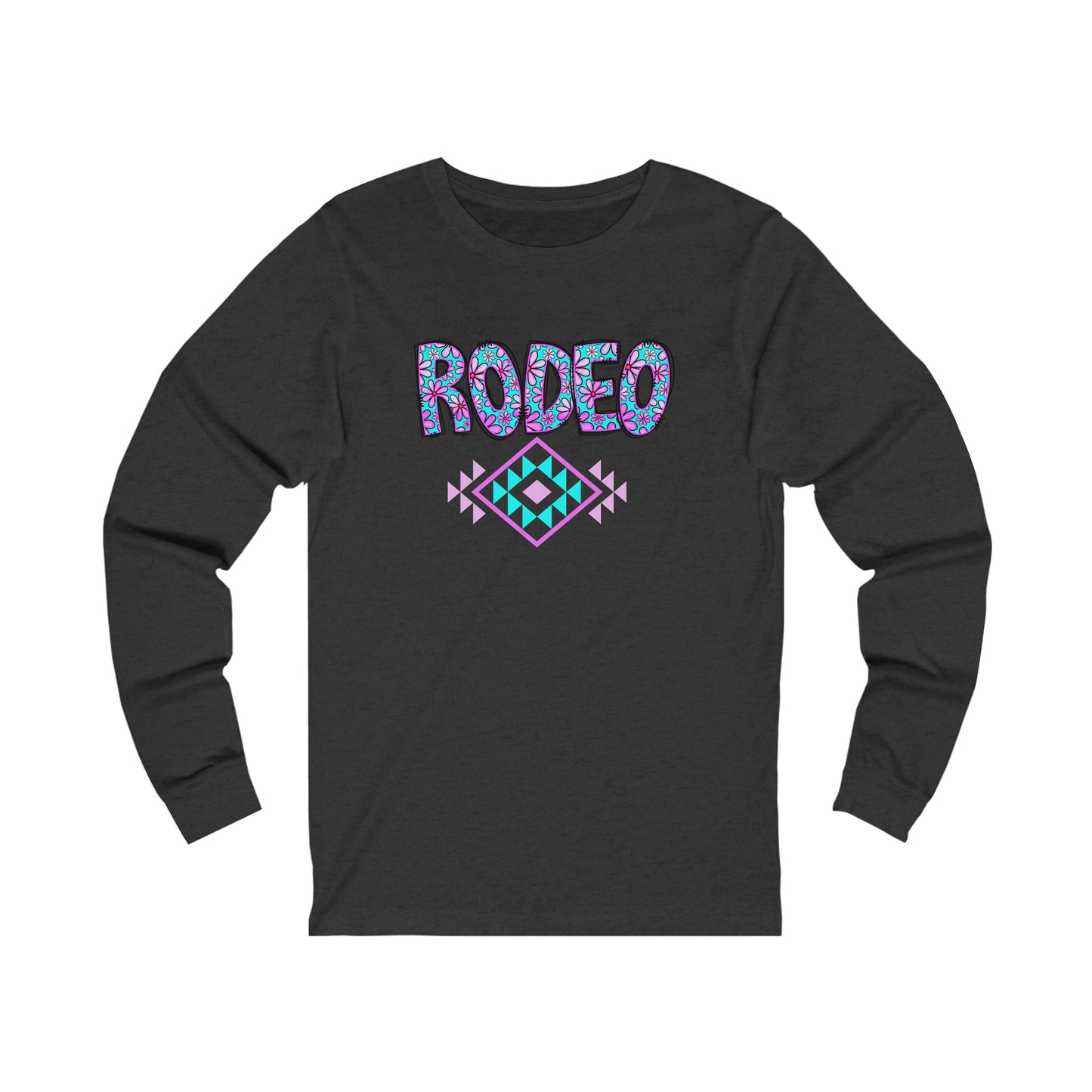 Rodeo t-shirt With Flower Letters, Rodeo Shirt, Colorful Western T-Shirt, Rodeo T-Shirt, Western Shirt, Gifts For Her, Womens Rodeo Shirt