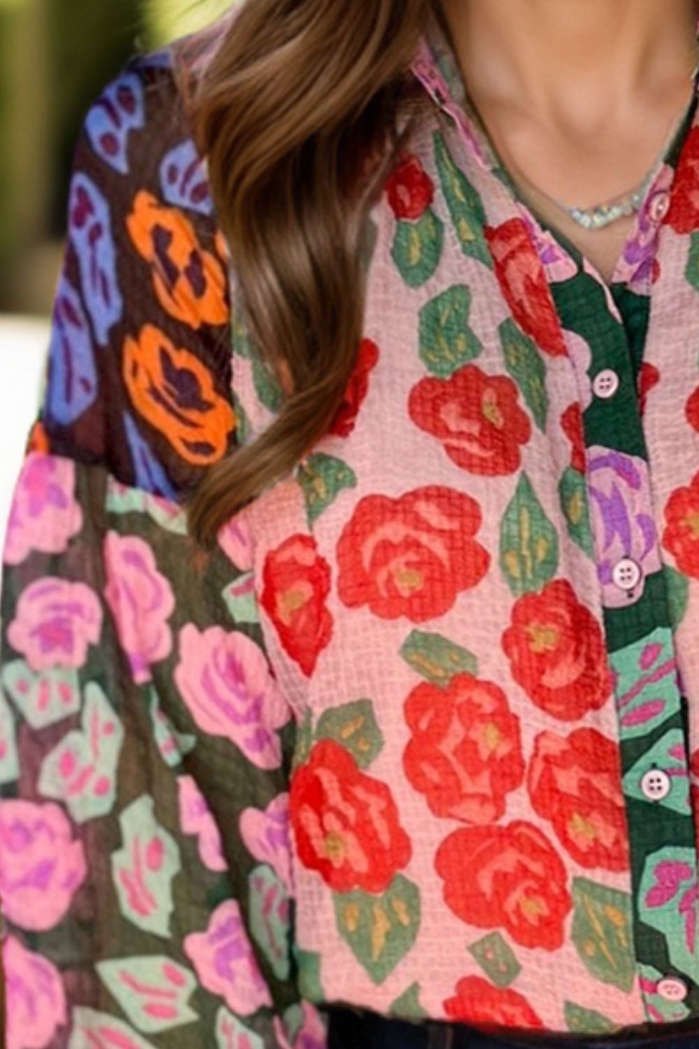 Beautiful Printed Floral Long Sleeve Shirt