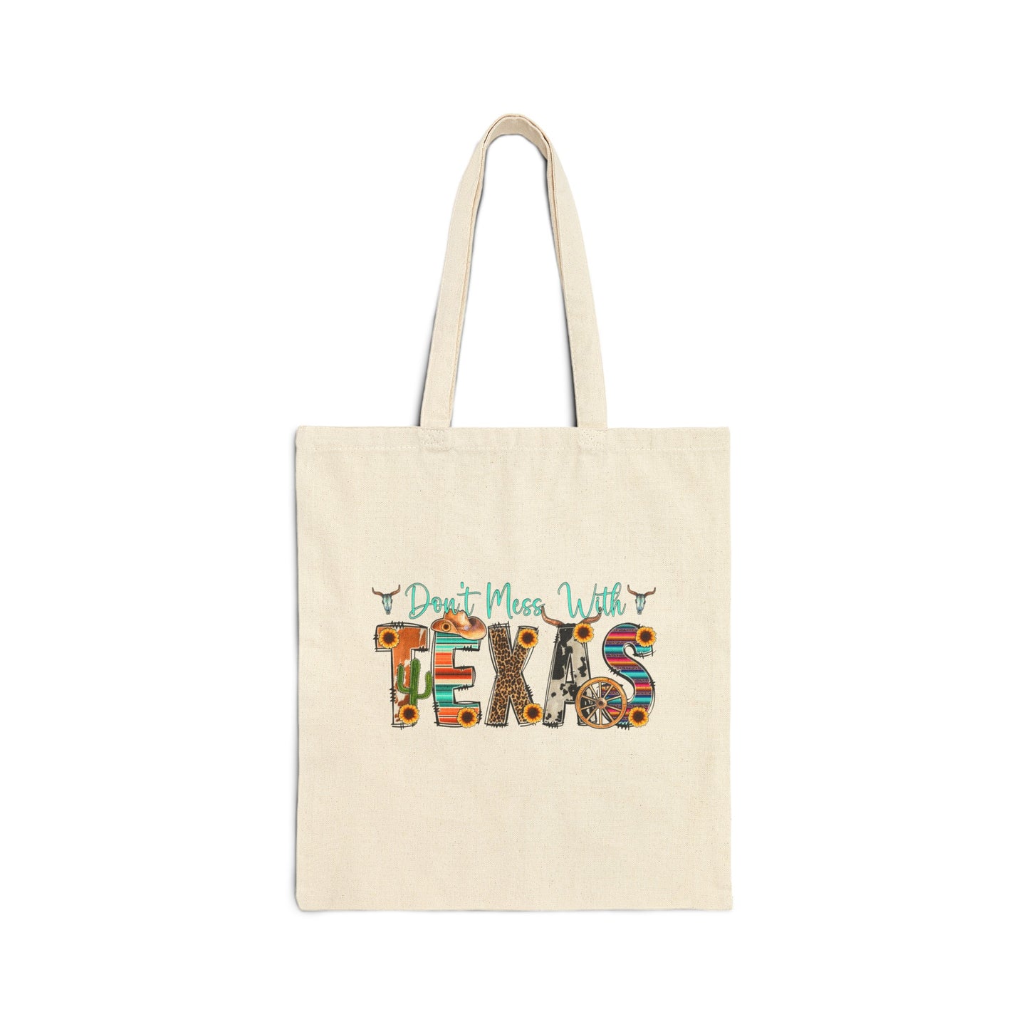 Don't Mess With Texas Cotton Canvas Tote Bag