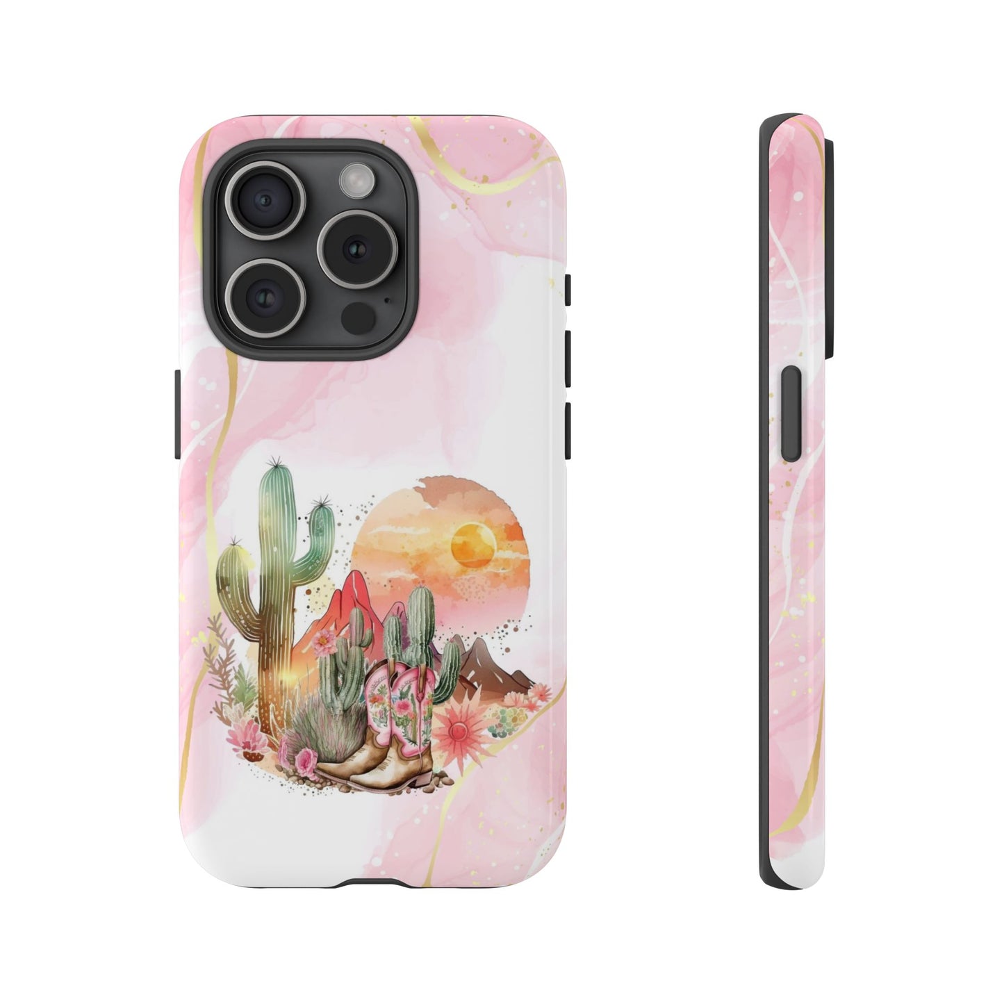 Cute Pink Western Sunset IPhone Protective Case