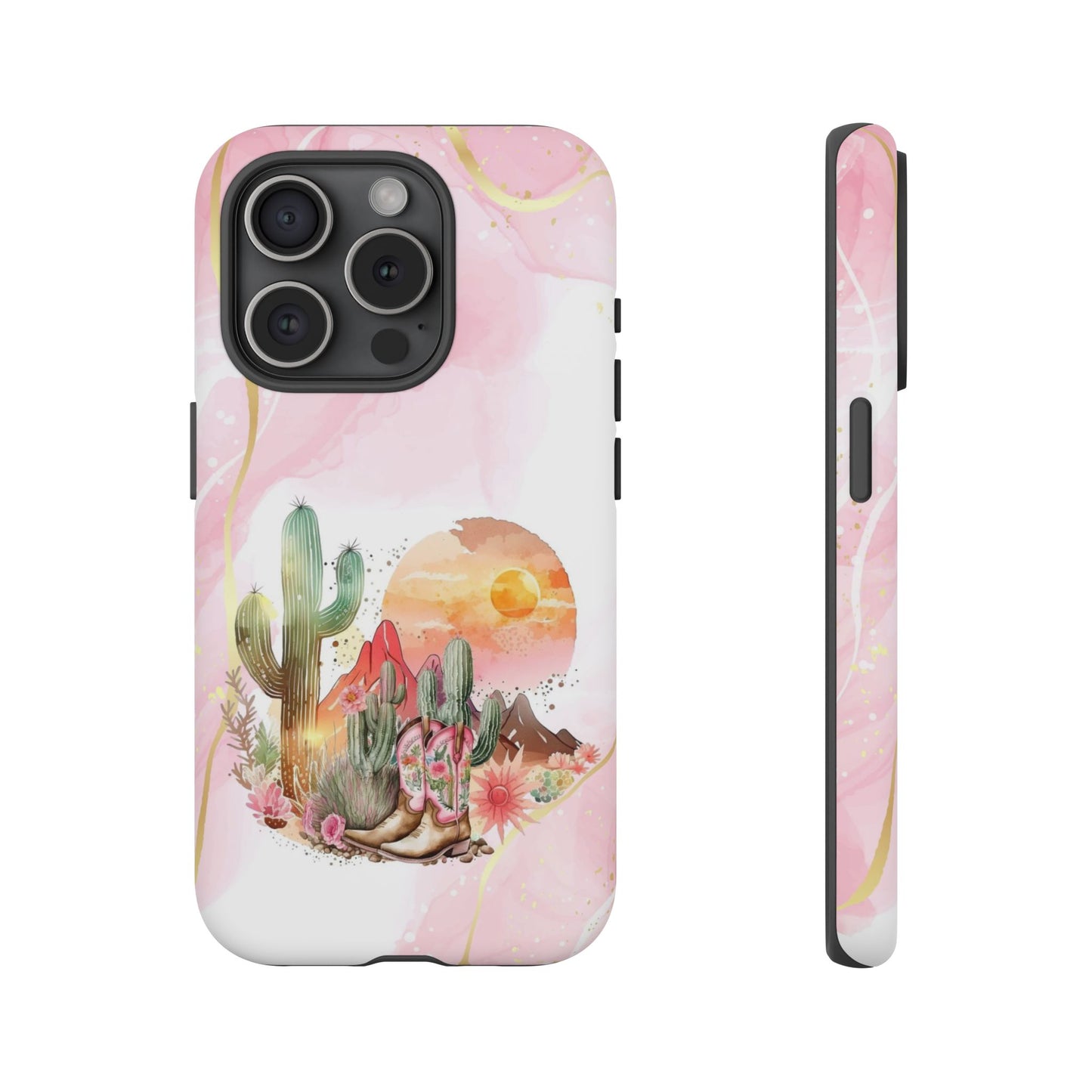 Cute Pink Western Sunset IPhone Protective Case