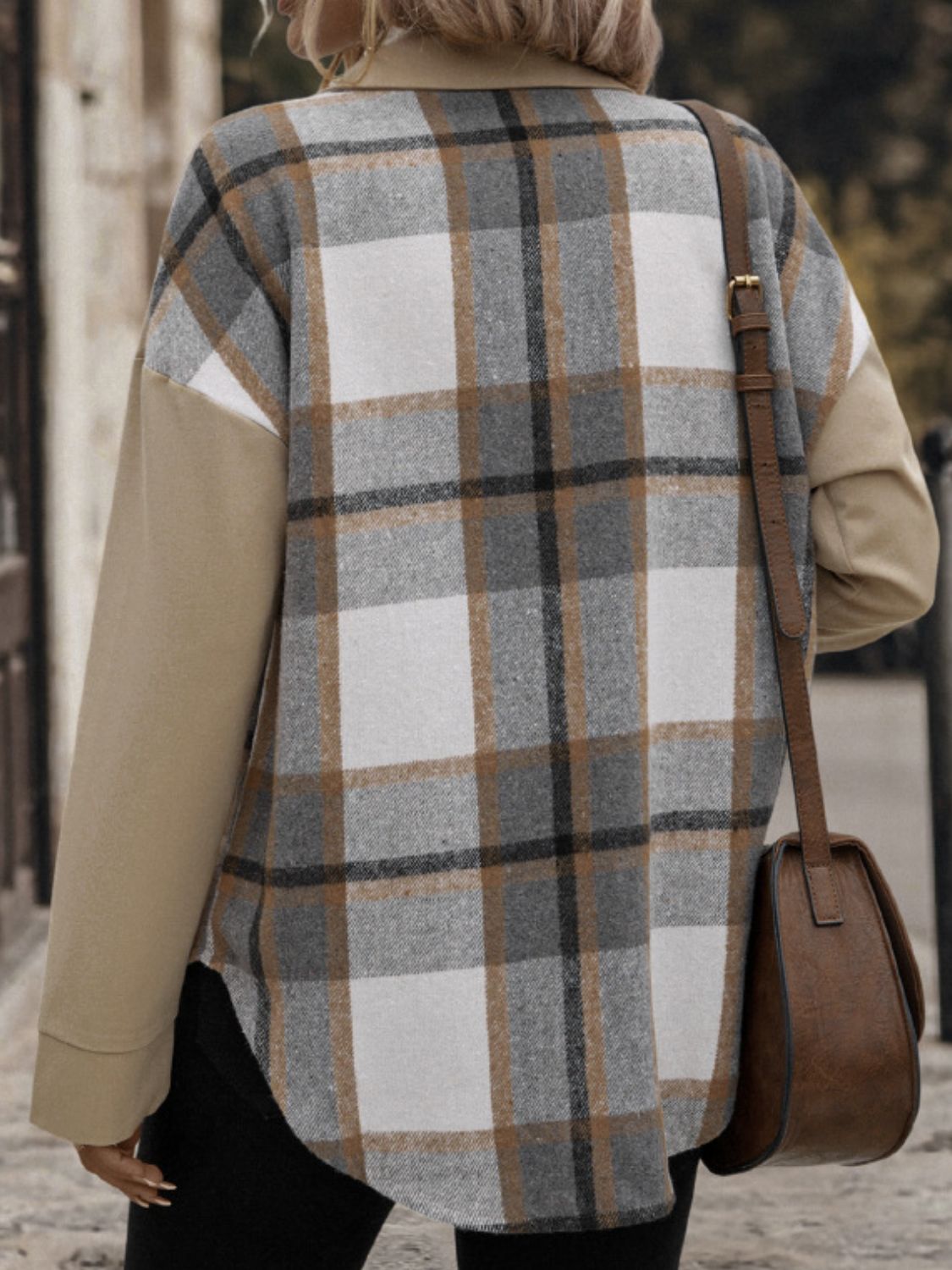 Perfectly Plaid Shacket With Snap Down