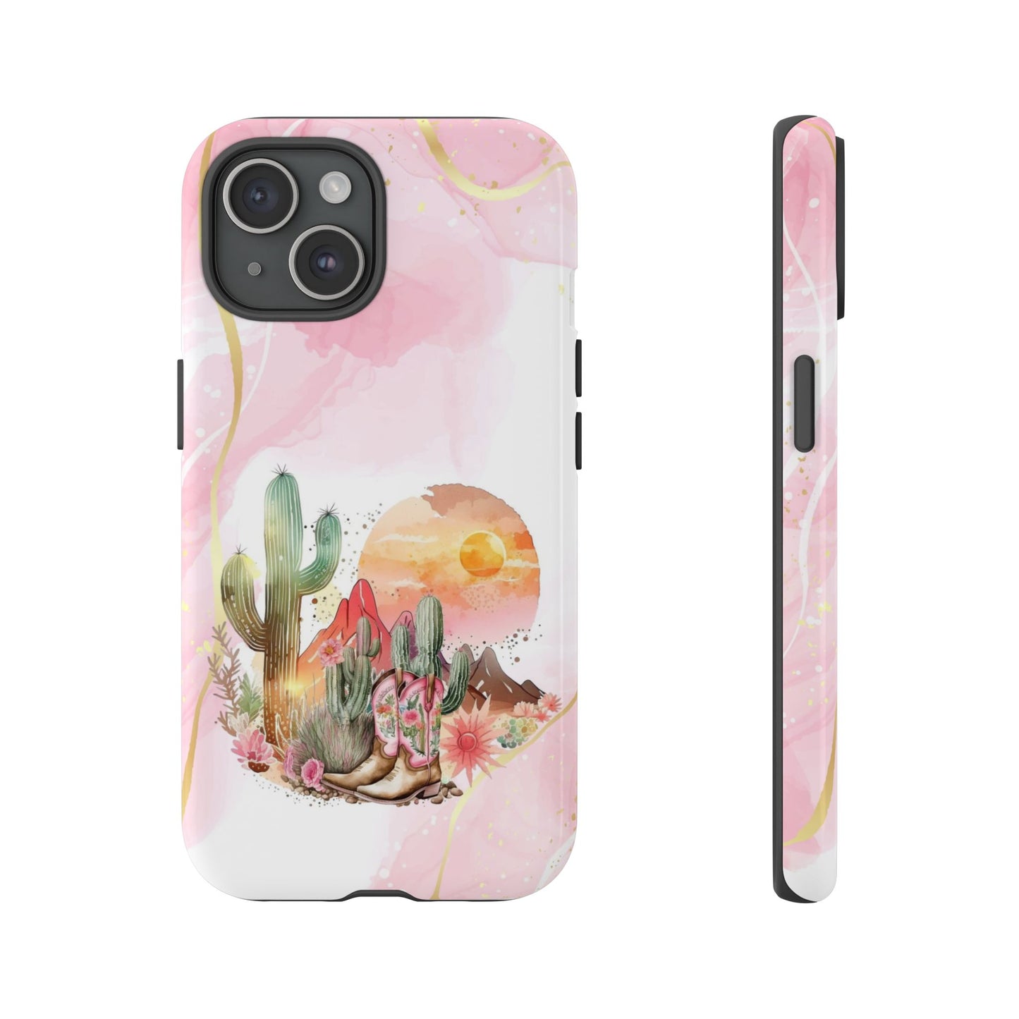 Cute Pink Western Sunset IPhone Protective Case