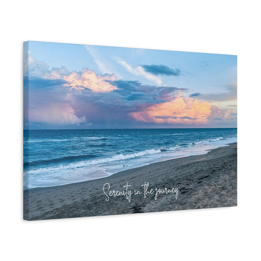 Serenity in the Journey:  Ocean Matte Canvas Wall Art