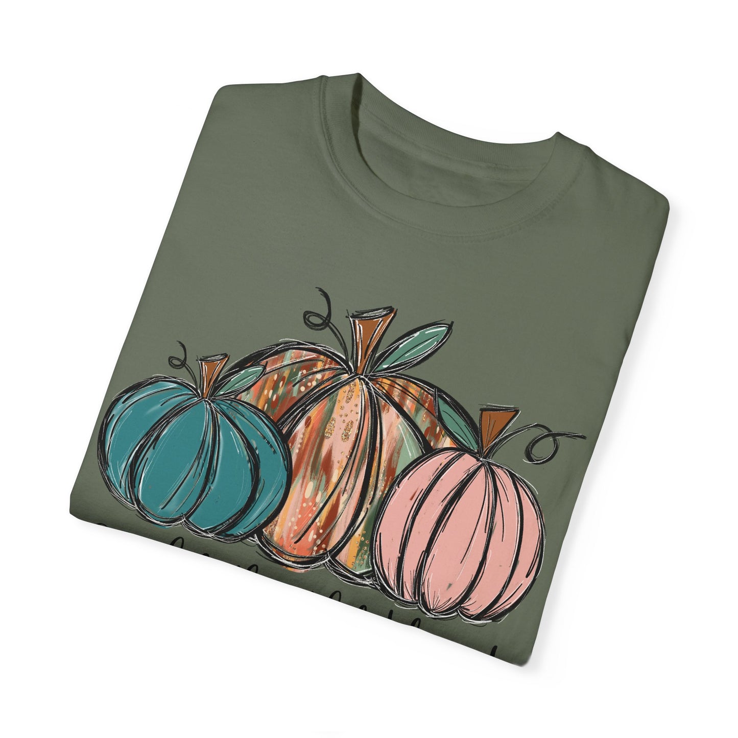 Thankful Grateful Blessed Pumpkins Halloween T-Shirt