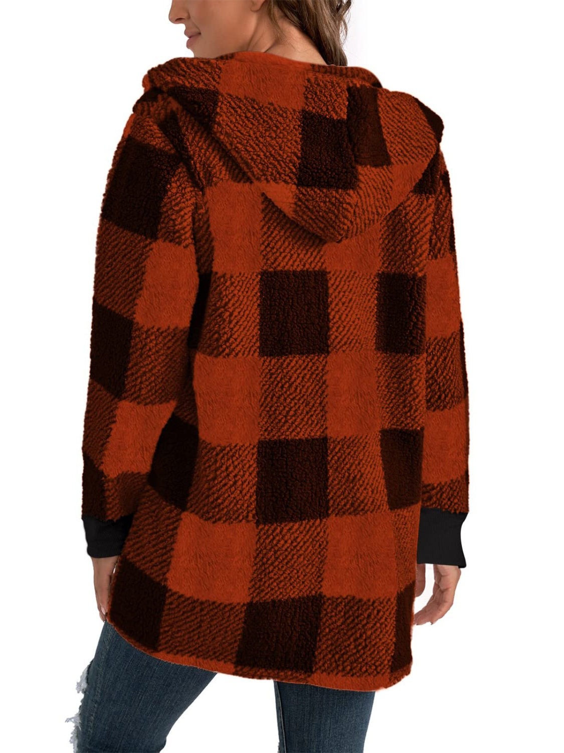 Plaid Hooded Light-Weight Coat