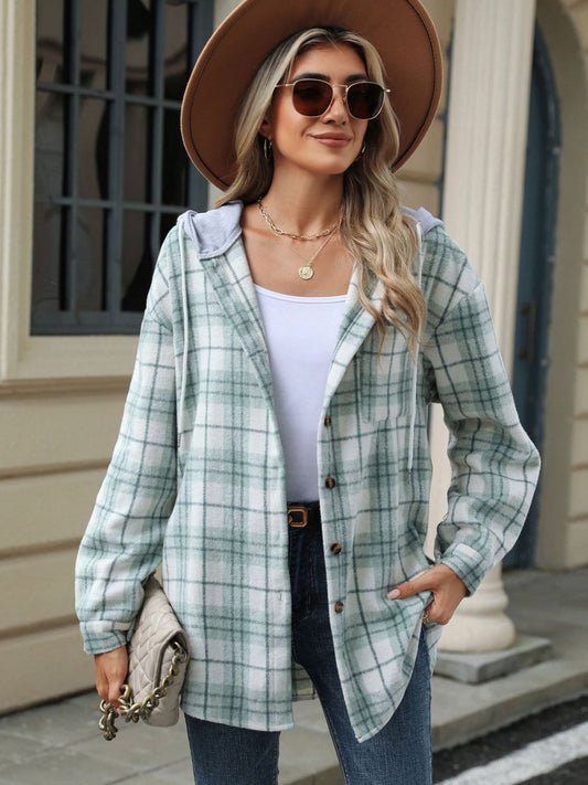 Hooded Plaid Jacket