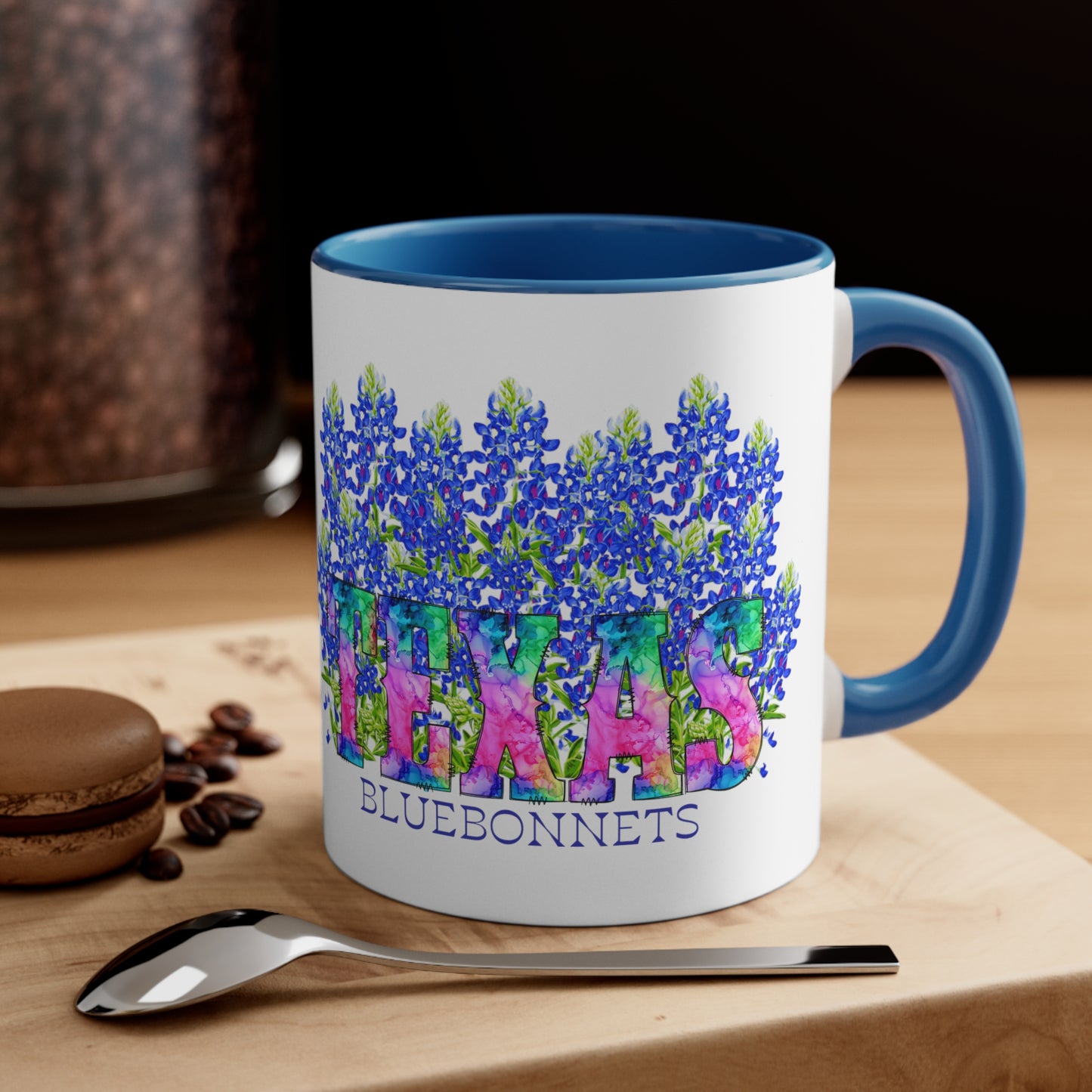 Texas Bluebonnets Coffee Mug, 11oz, Colorful Floral Design, Drink Holder, Western Mug, Gifts For Her, Gift for Mom