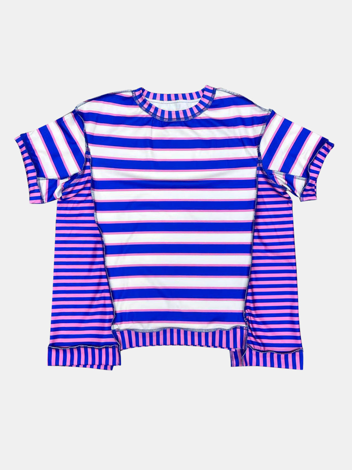 Contrast Stripes:  Great T-Shirt in Several Color Choices