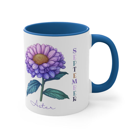 September Birth Flower Coffee Mug, 11oz, Birth Month, Born in September, Coffee Mug, Gifts For Her, Gifts For Mom, Friend Gift, Flower Mug