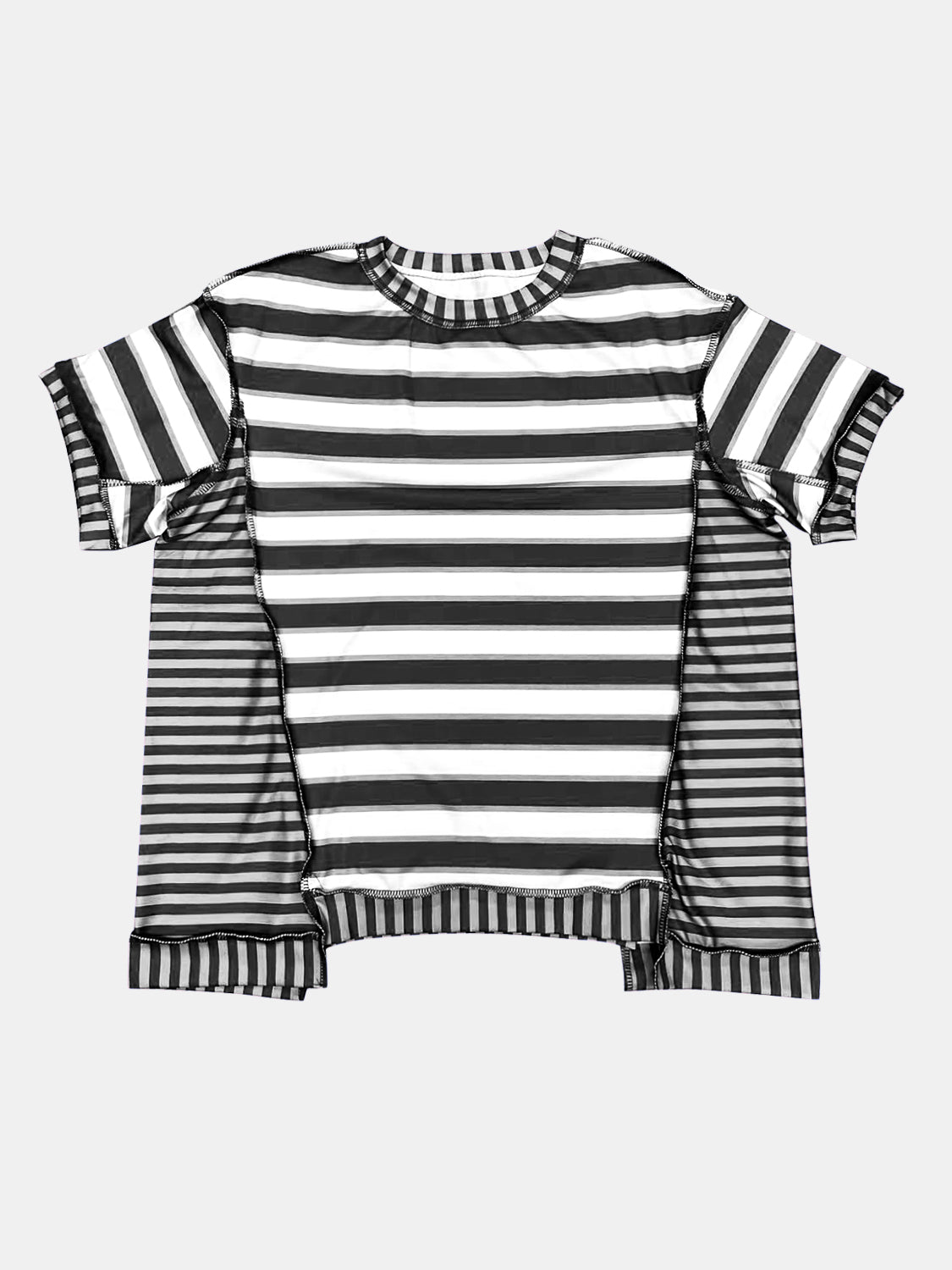 Contrast Stripes:  Great T-Shirt in Several Color Choices