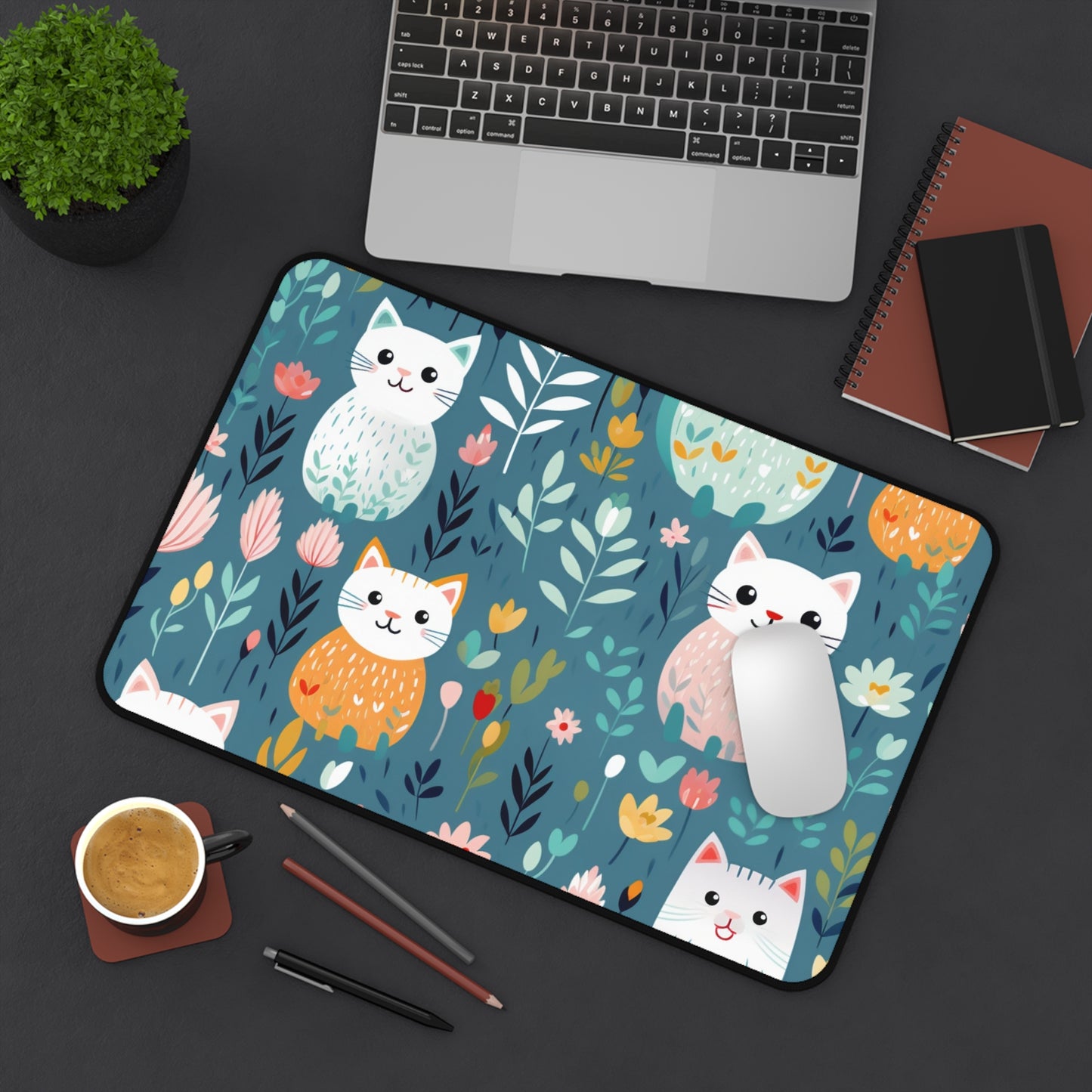 Cute, Colorful Cats Desk Mat / Mouse Pad