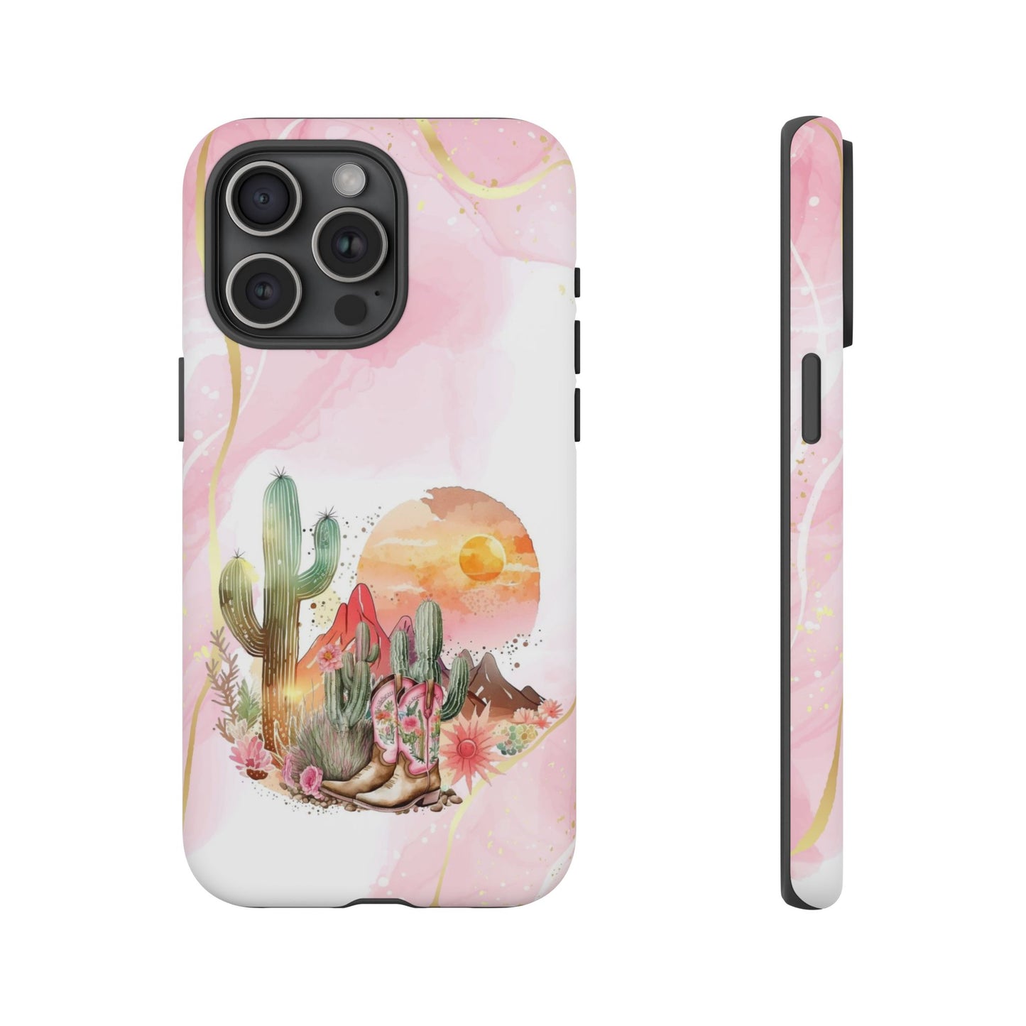 Cute Pink Western Sunset IPhone Protective Case