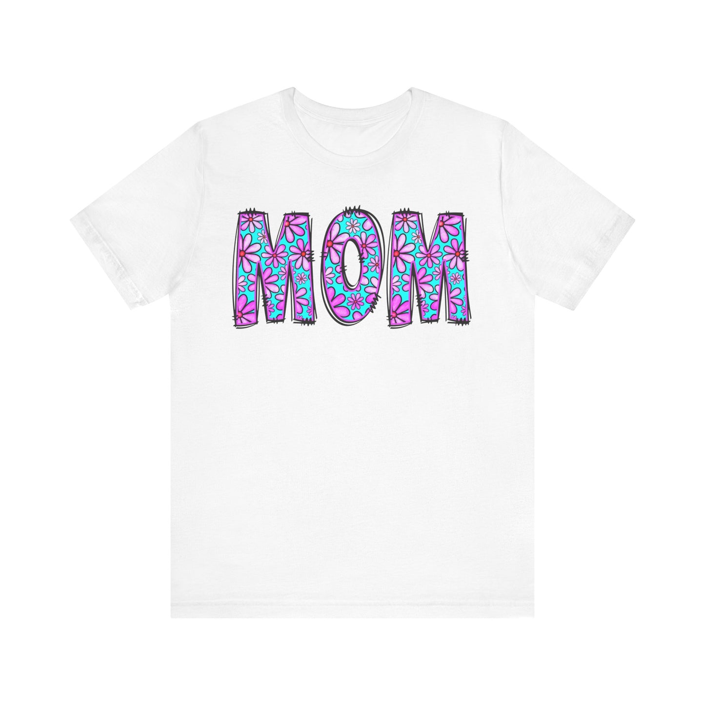 MOM Jersey Short Sleeve Tee With Descriptive Words On Back