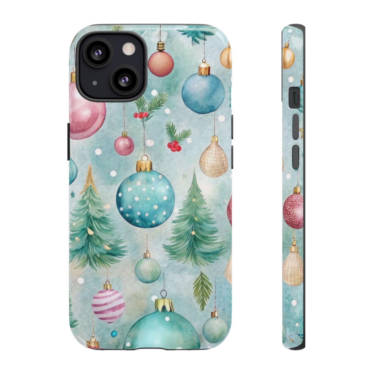 Lovely Christmas Trees and Ornaments IPhone Case for IPhones 12 - 16