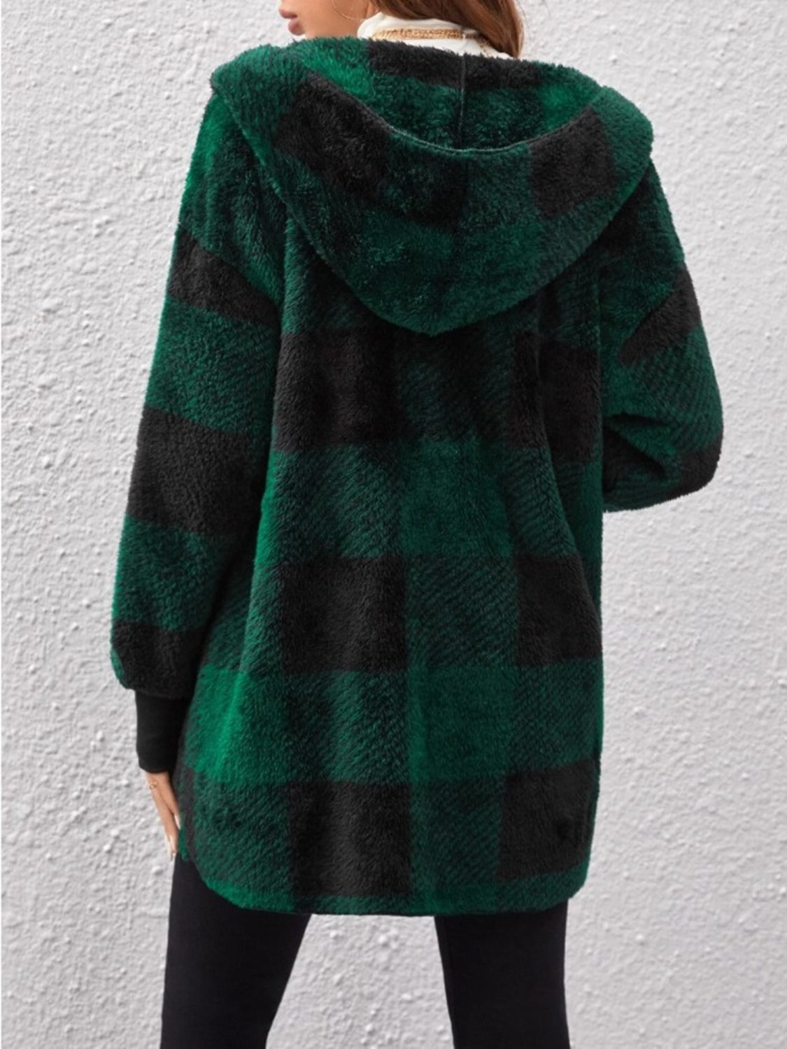 Plaid Hooded Light-Weight Coat