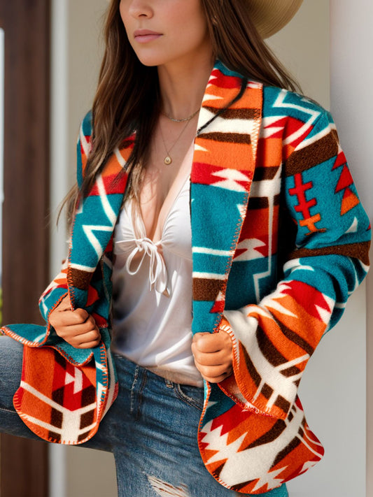 Colorful Geometric Design Jacket