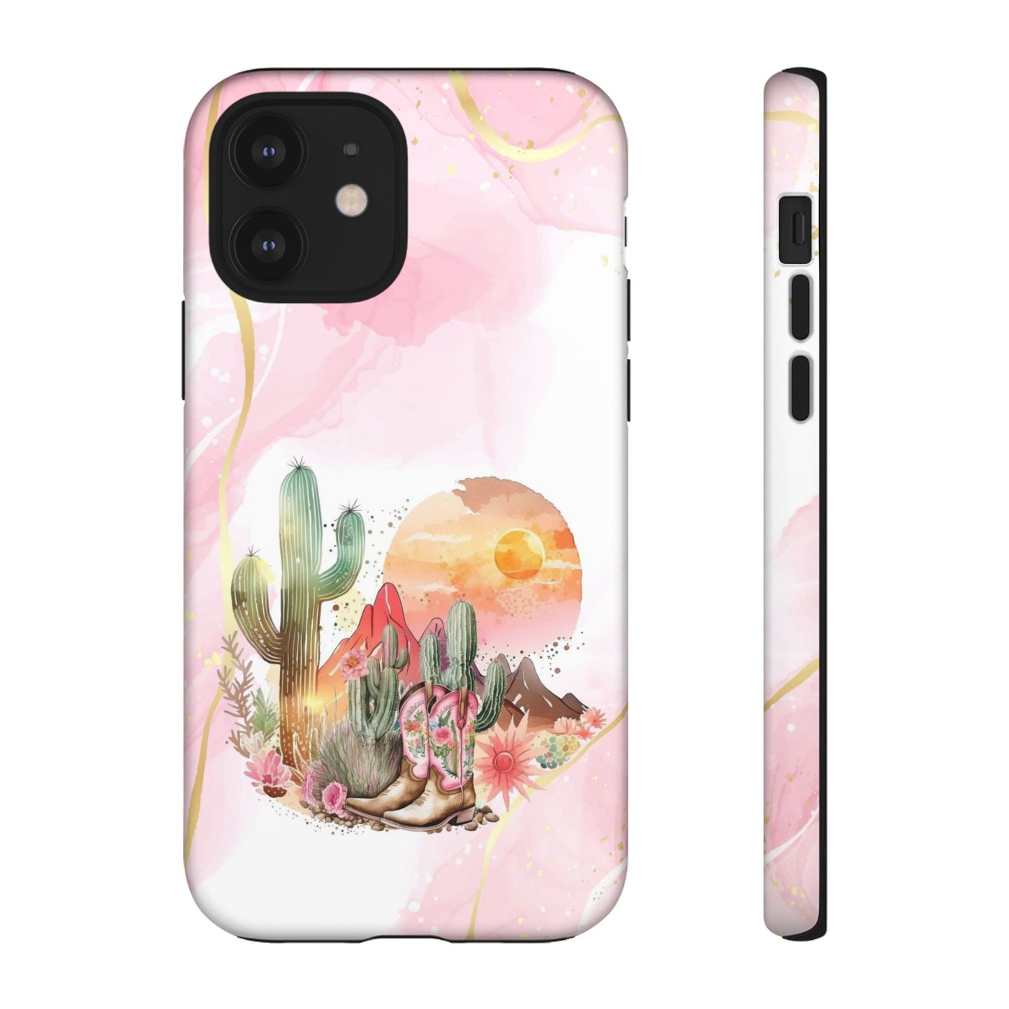 Cute Pink Western Sunset IPhone Protective Case