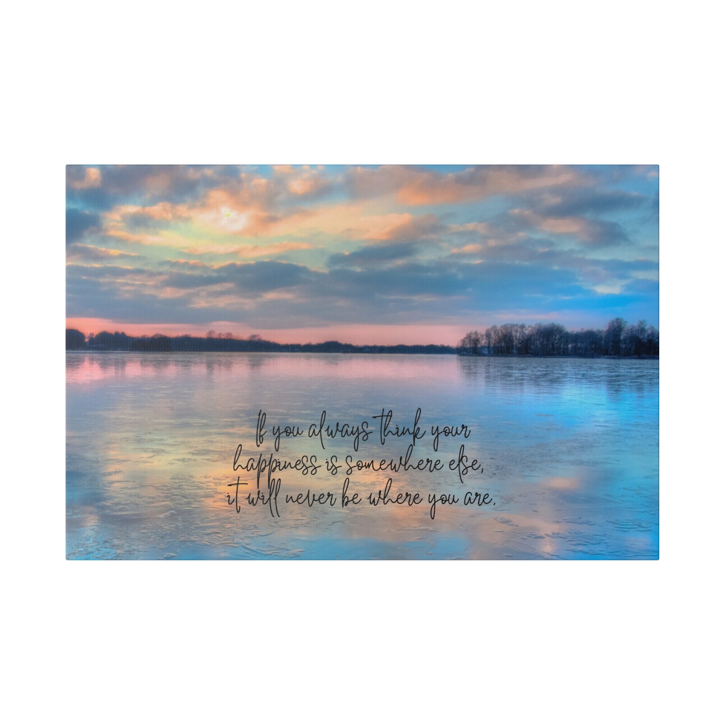 Beautiful Scenic Wall Art Canvas With Inspirational Message