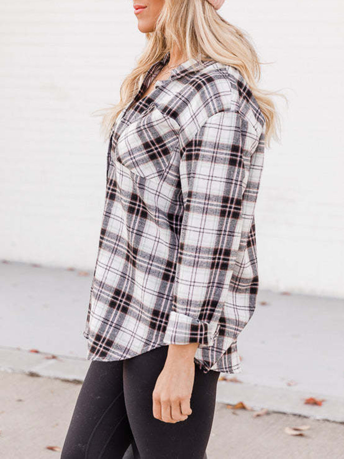 Plaid Button Down Long Sleeve Shirt