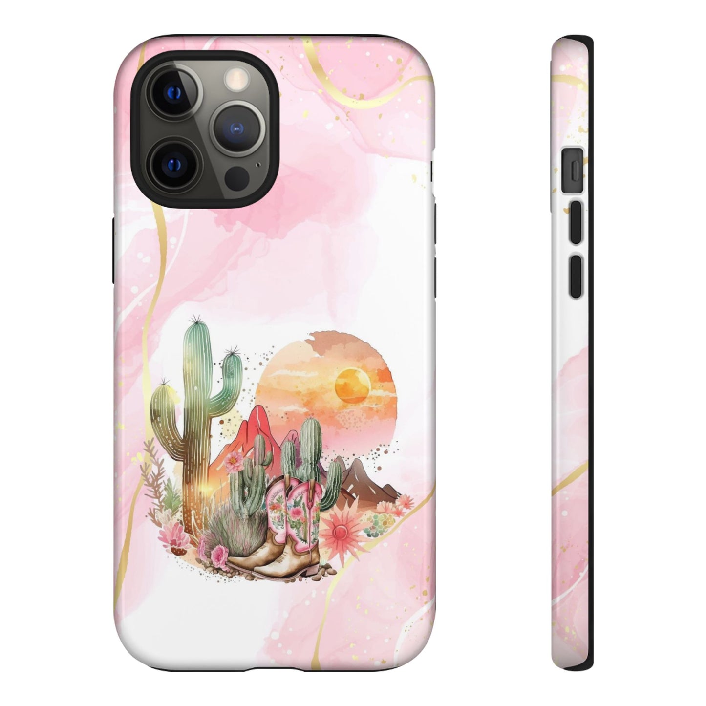 Cute Pink Western Sunset IPhone Protective Case