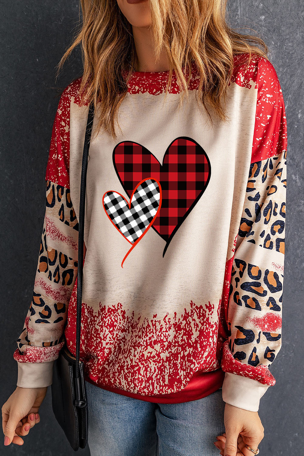 Hearts Leopard Sweatshirt