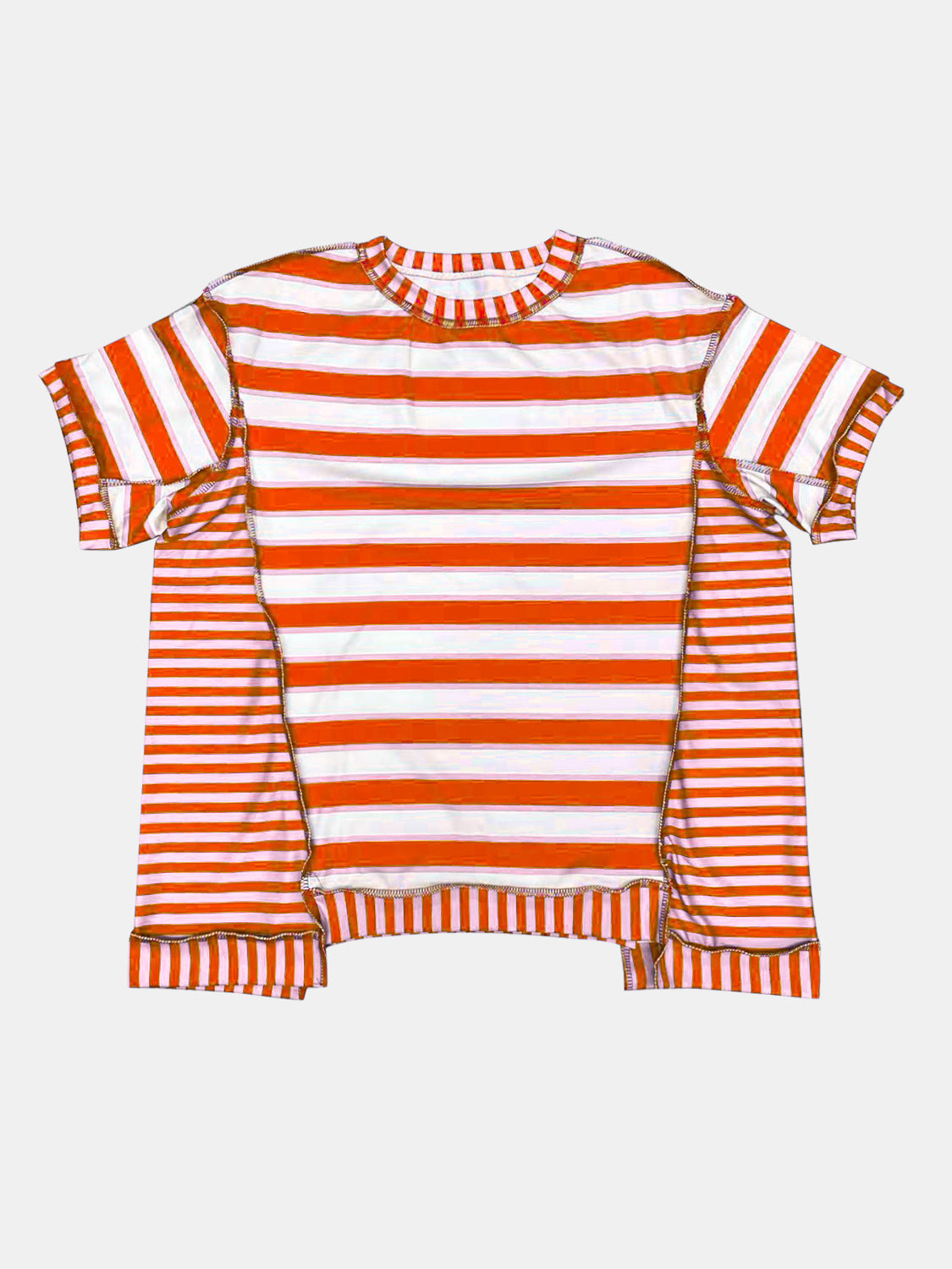 Contrast Stripes:  Great T-Shirt in Several Color Choices