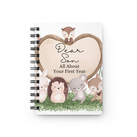 Dear Son:  All About Your First Year Spiral Bound Journal