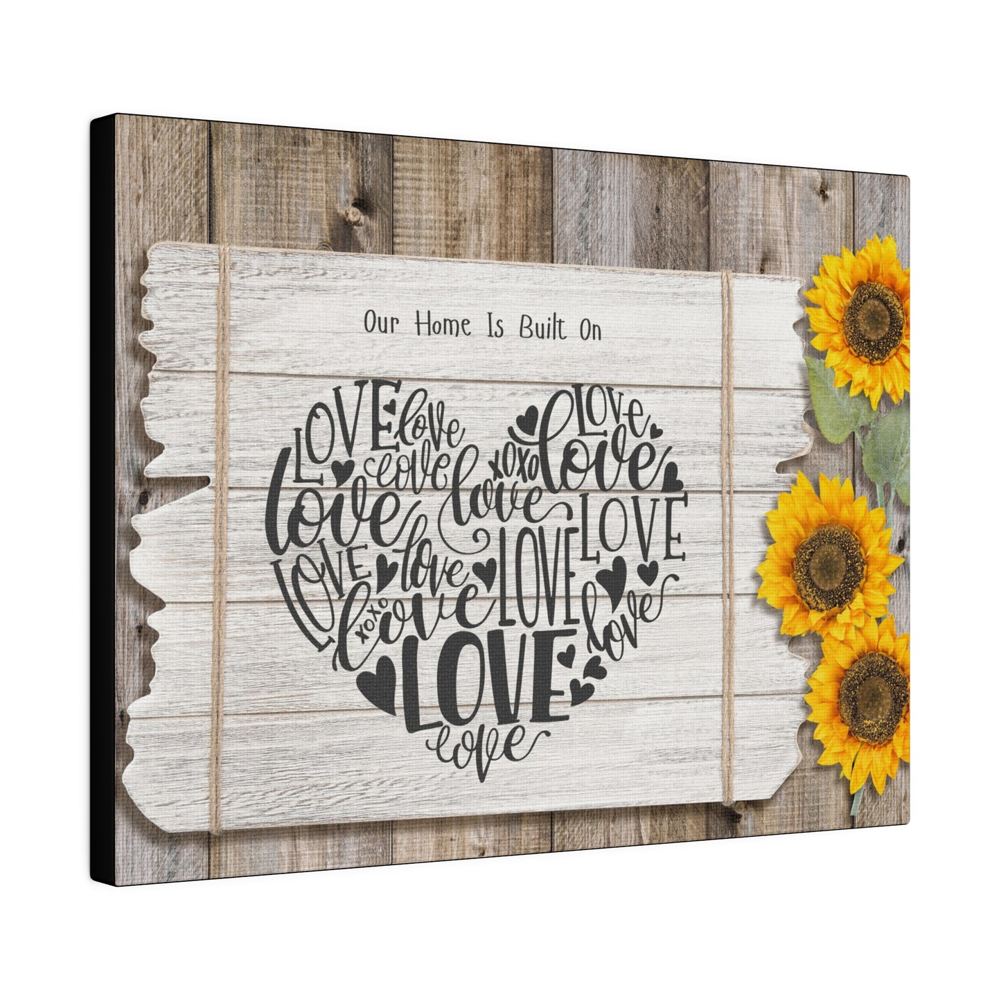 Our Home Is Built On Love Matte Canvas Wall Art