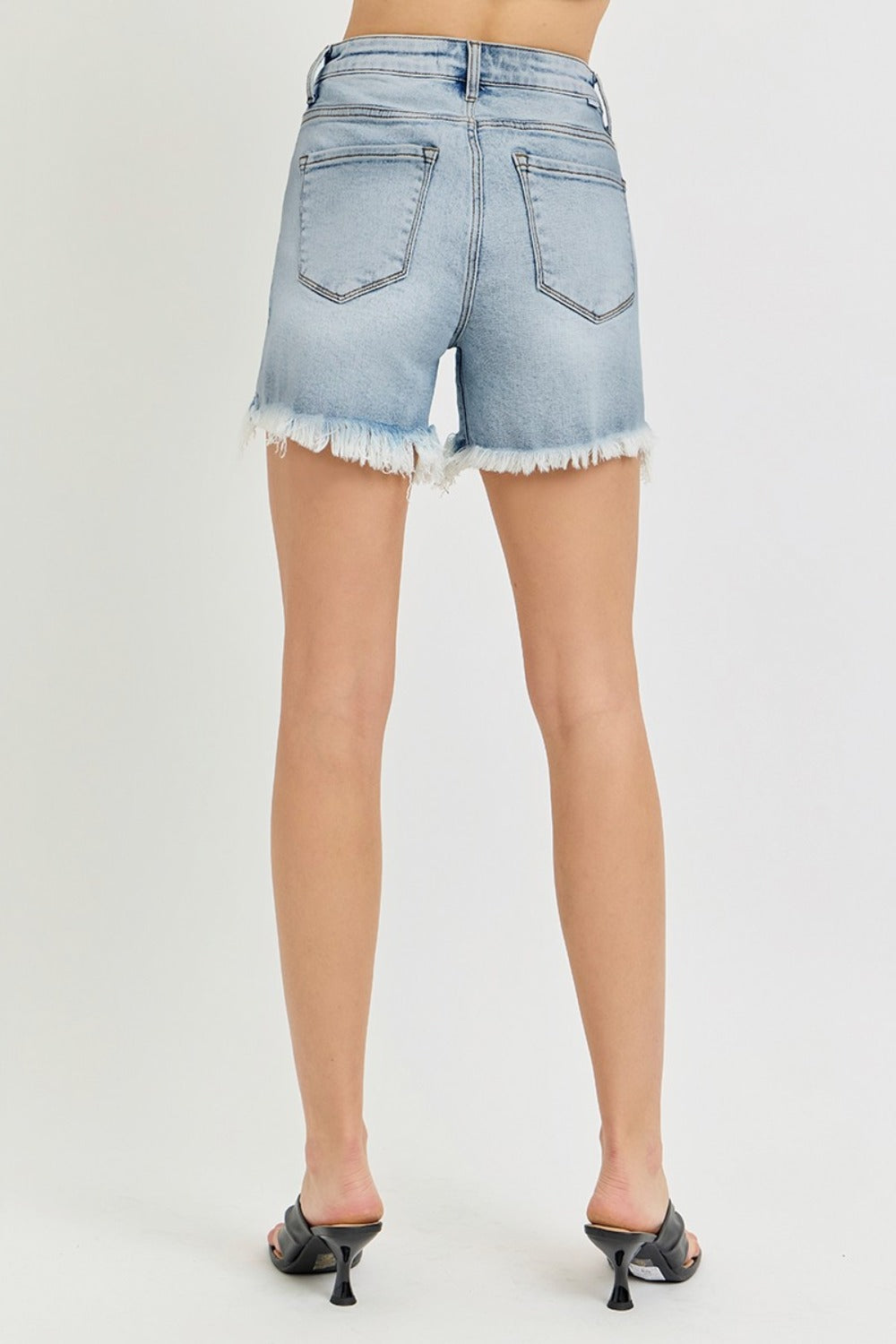 RISEN High Rise Denim Shorts