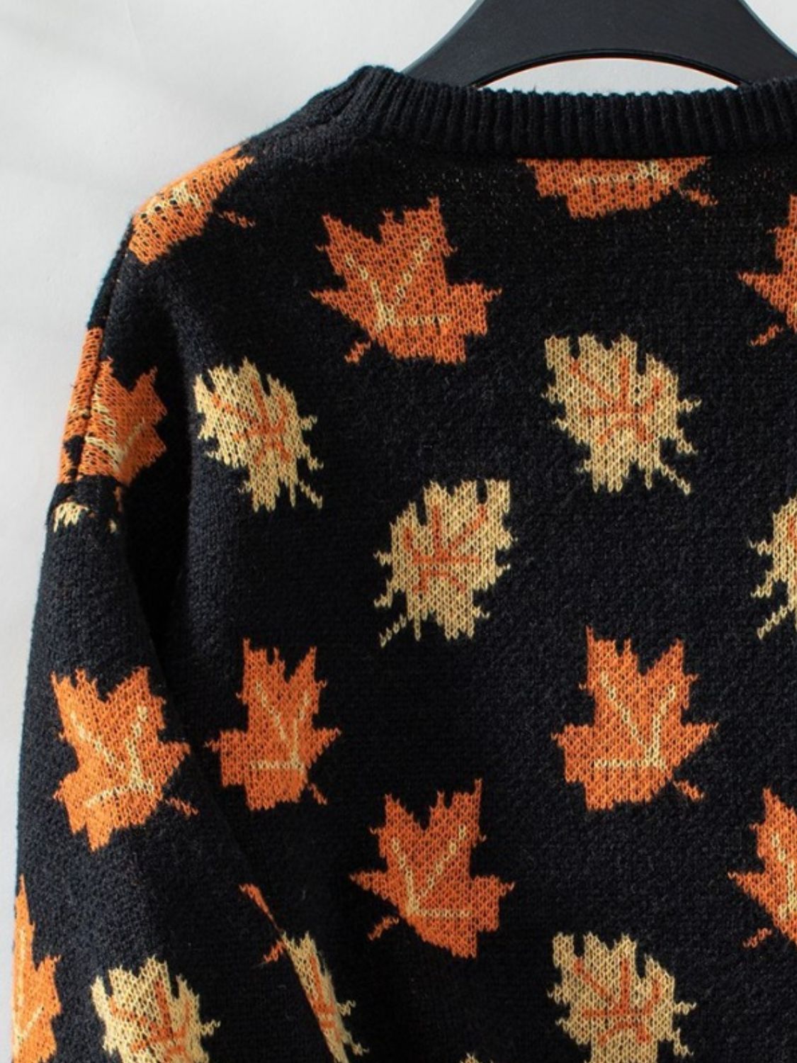 Fall Maple Leaves Long Sleeve Sweater