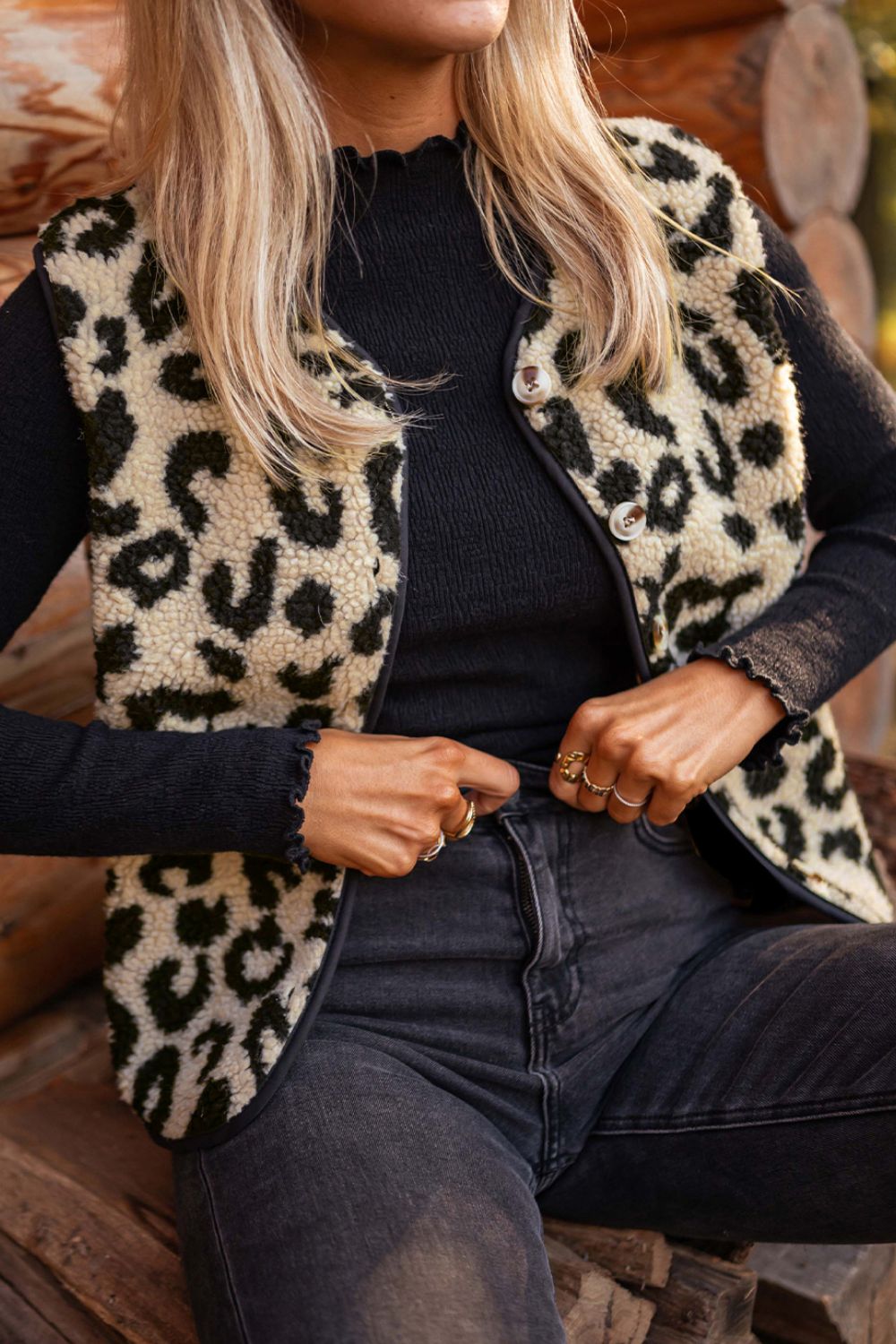 Leopard Print Vest