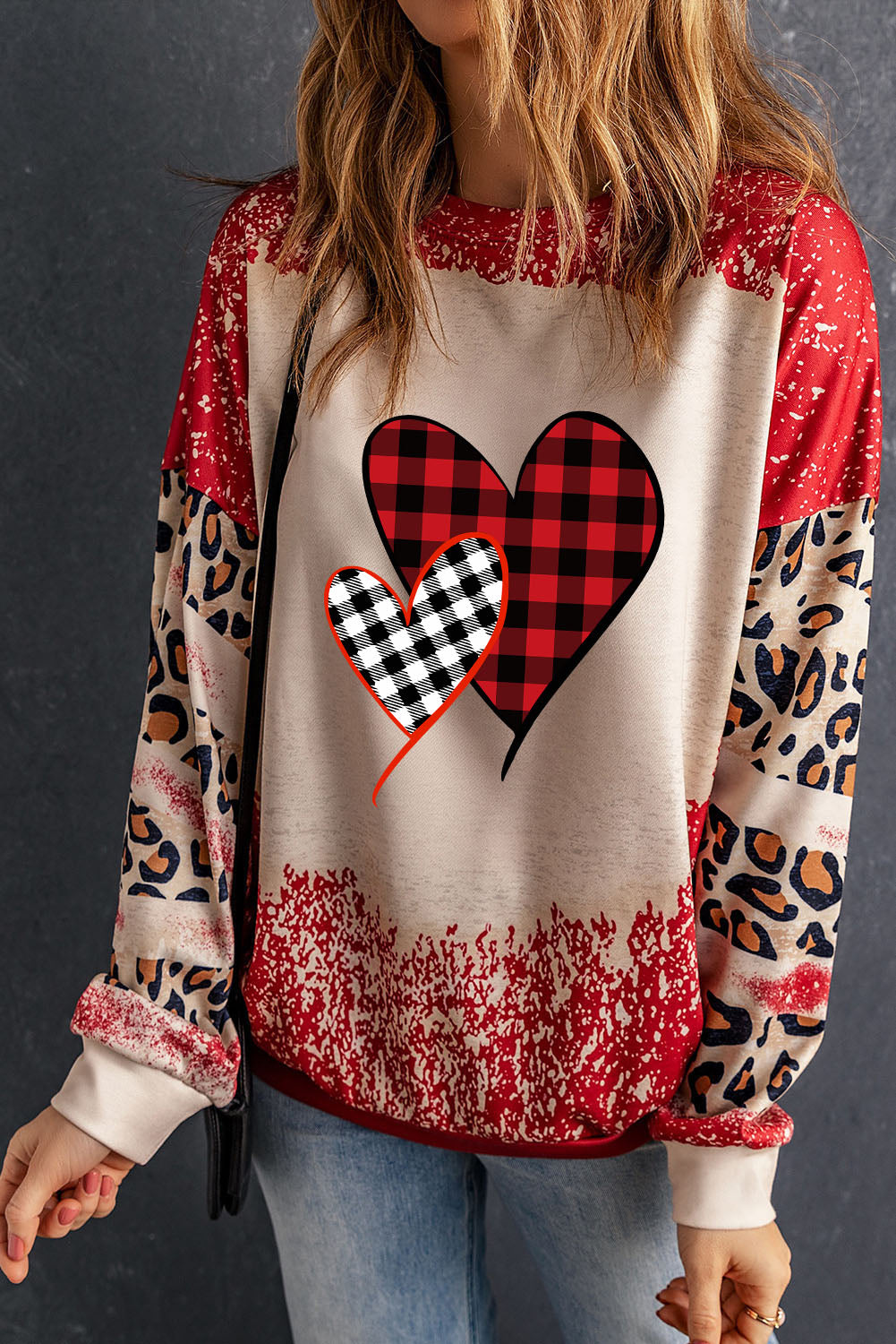 Hearts Leopard Sweatshirt