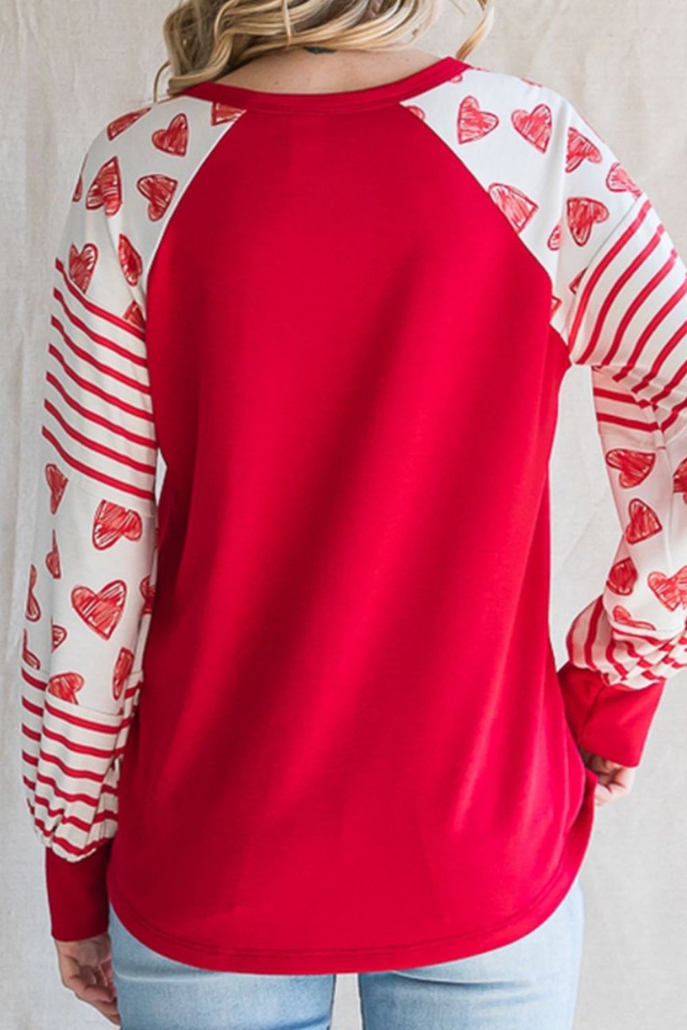 Hapy Hearts:  Stripes and Hearts Long Sleeve T-Shirt