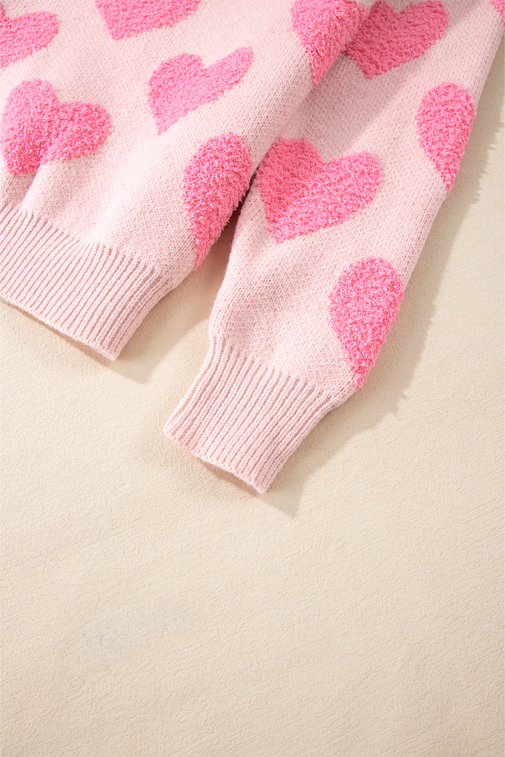 Pink Hearts:  Love Yourself Round Neck Sweater