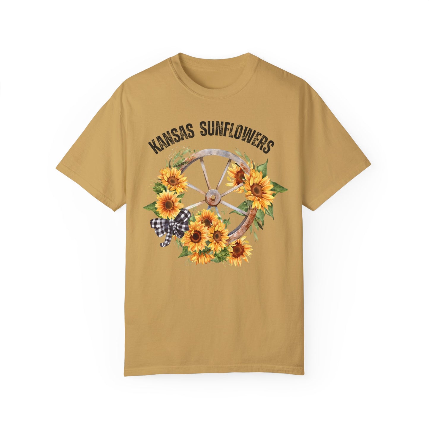 Beautiful Kansas Sunflowers State Flower Garment-Dyed T-shirt, Kansas Sunflowers Shirt, State Flower Tshirt, Gifts For Her, Gifts For Women