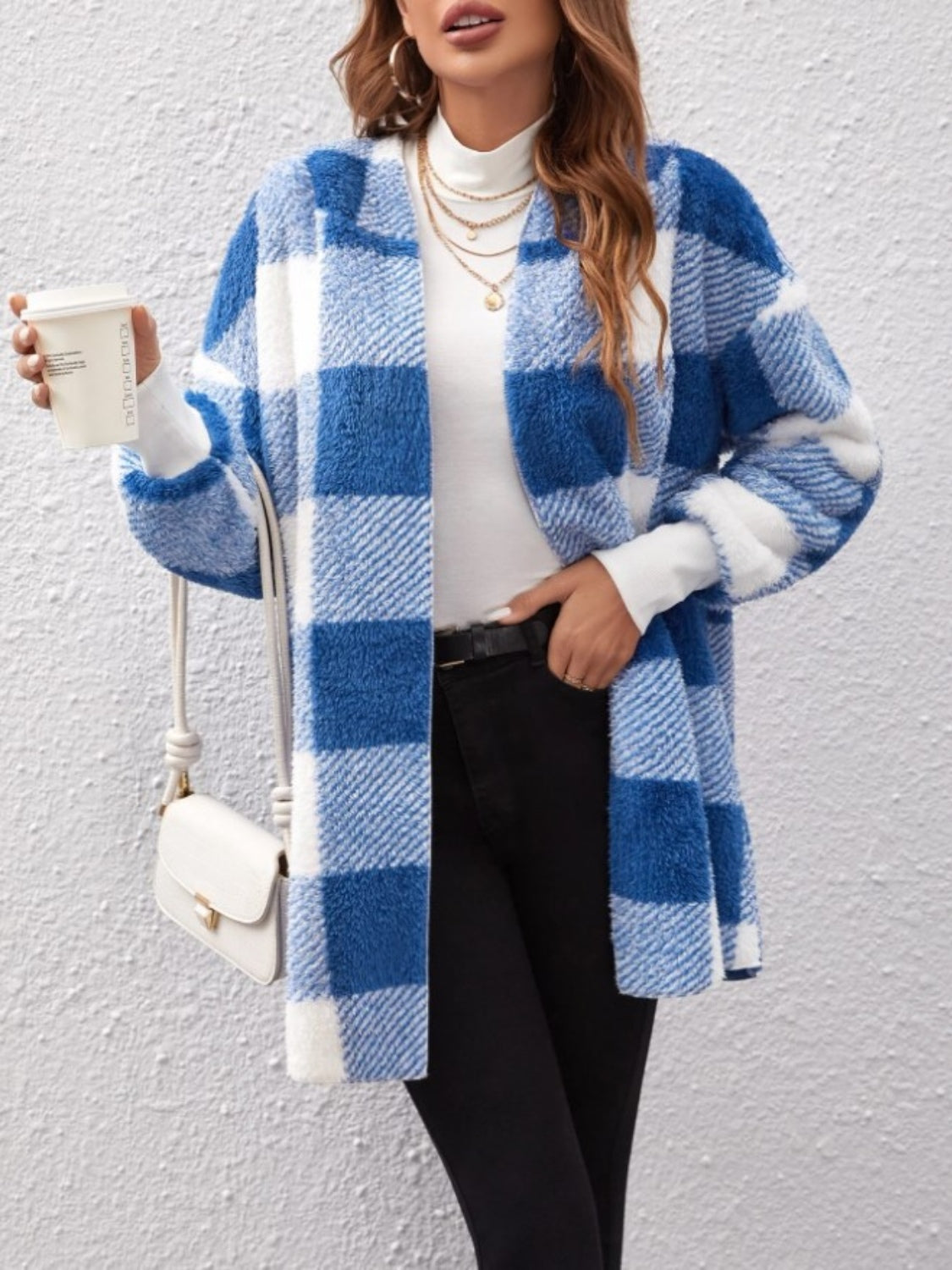 Plaid Hooded Light-Weight Coat