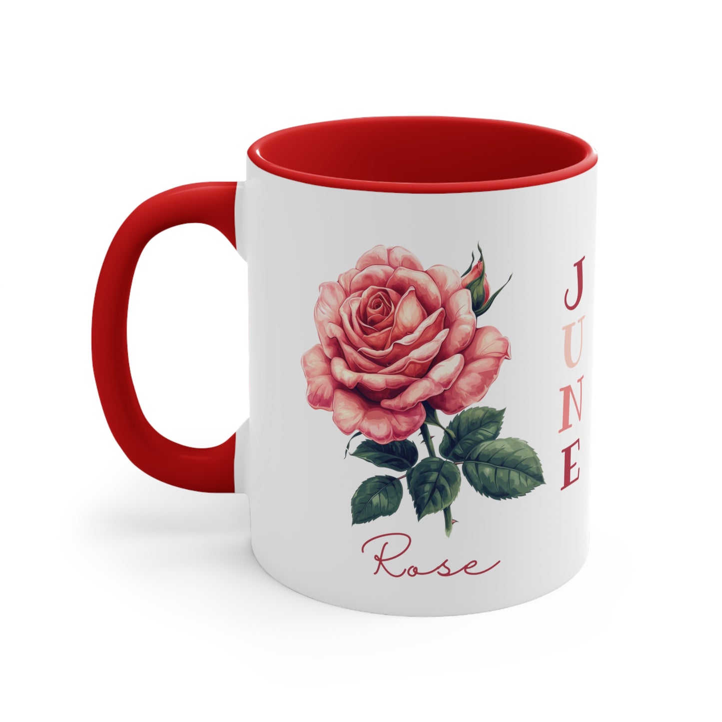 June Birth Flower Coffee Mug, 11oz, Birth Month, Born in June, Coffee Mug, Gifts For Her, Gifts For Mom, Friend Gift, Rose Mug
