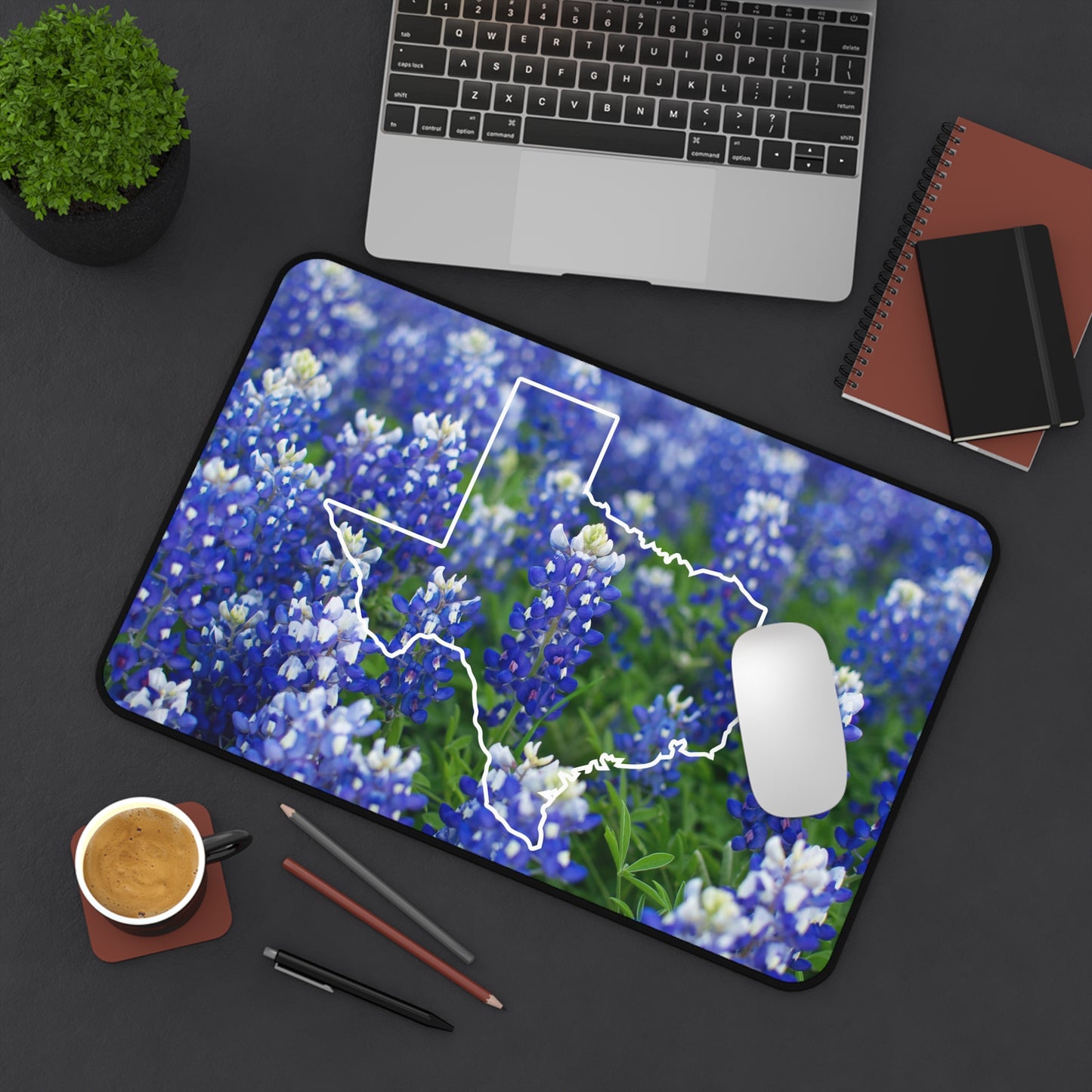 Texas and Bluebonnets Colorful Mouse Pad