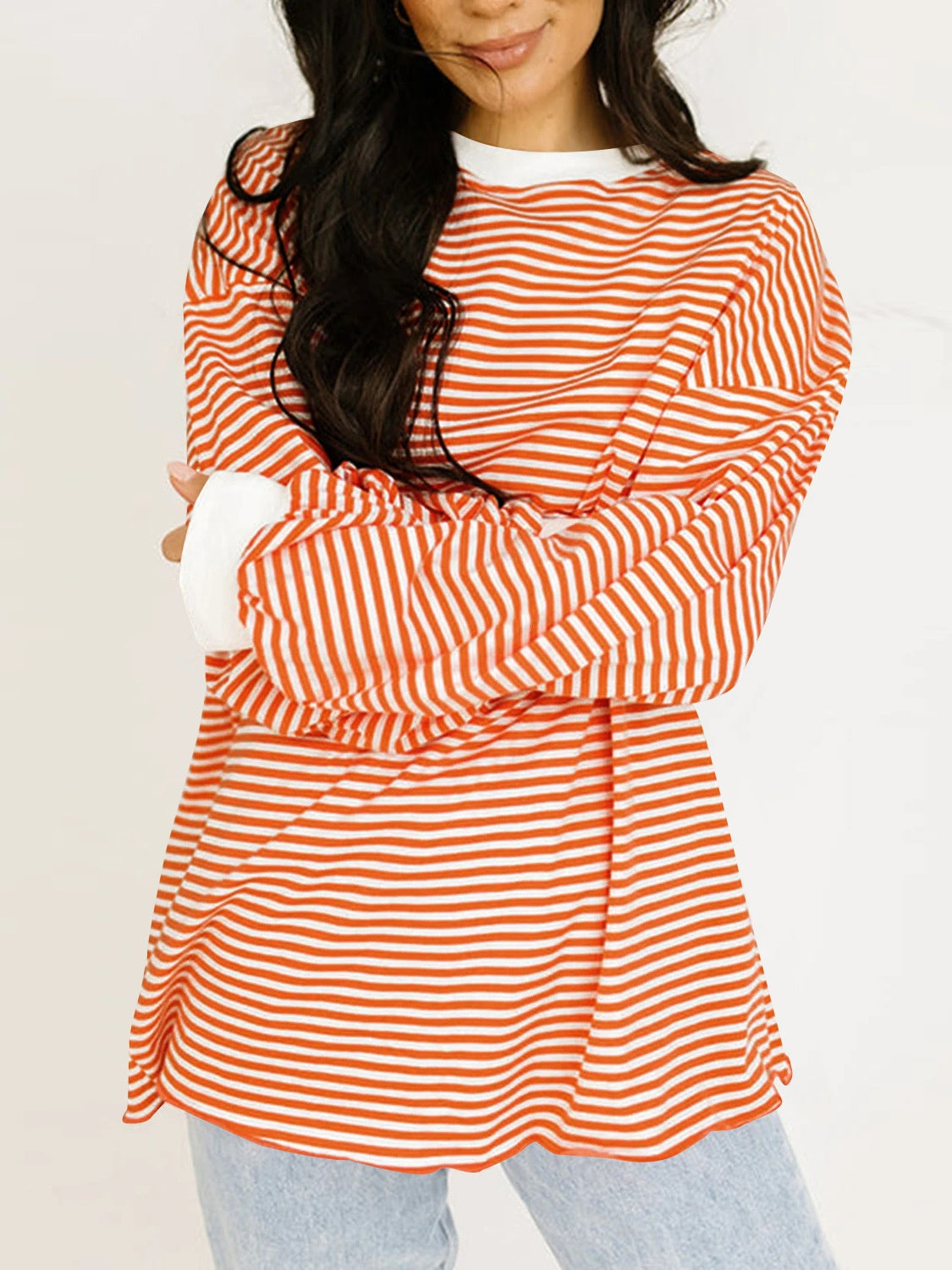 Striped Long Sleeve Sweatshirt