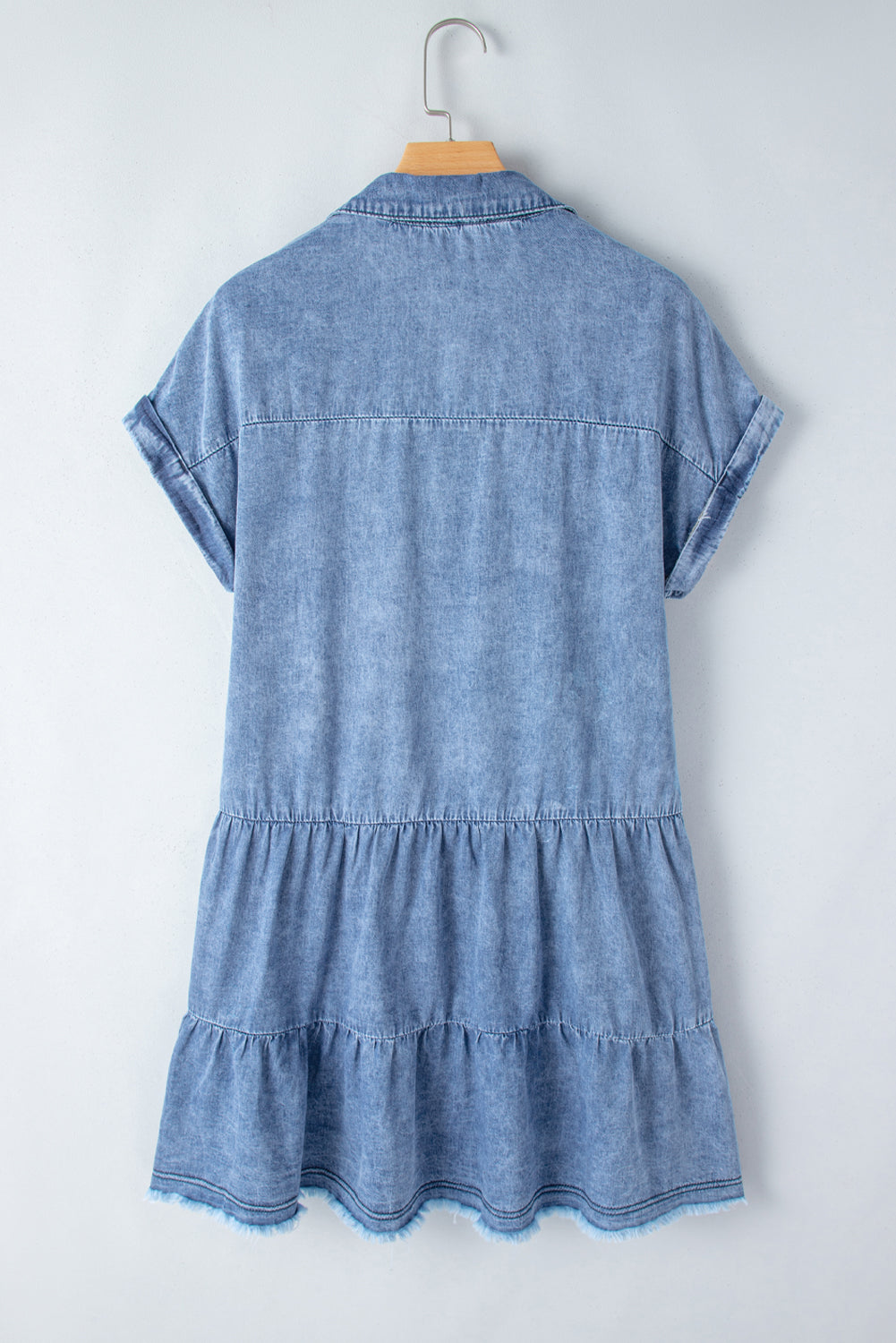 Cute Short Sleeve Denim Dress