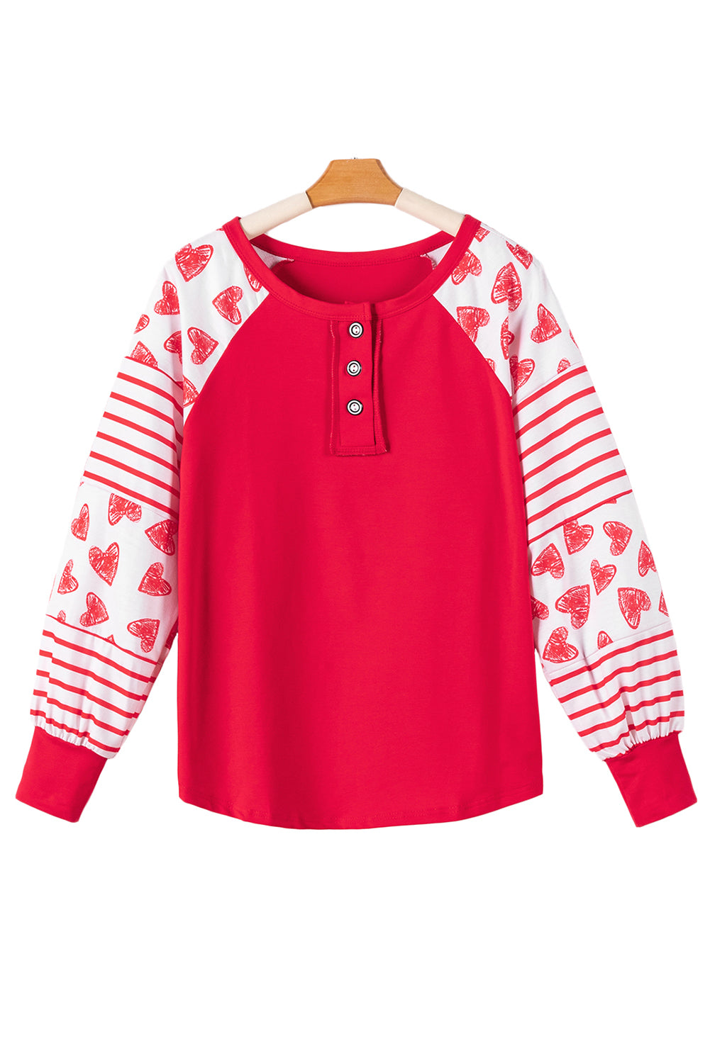 Hapy Hearts:  Stripes and Hearts Long Sleeve T-Shirt