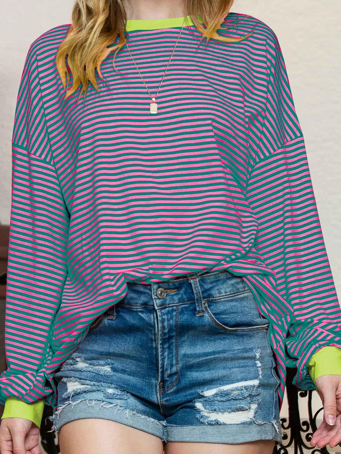 Striped Long Sleeve Sweatshirt