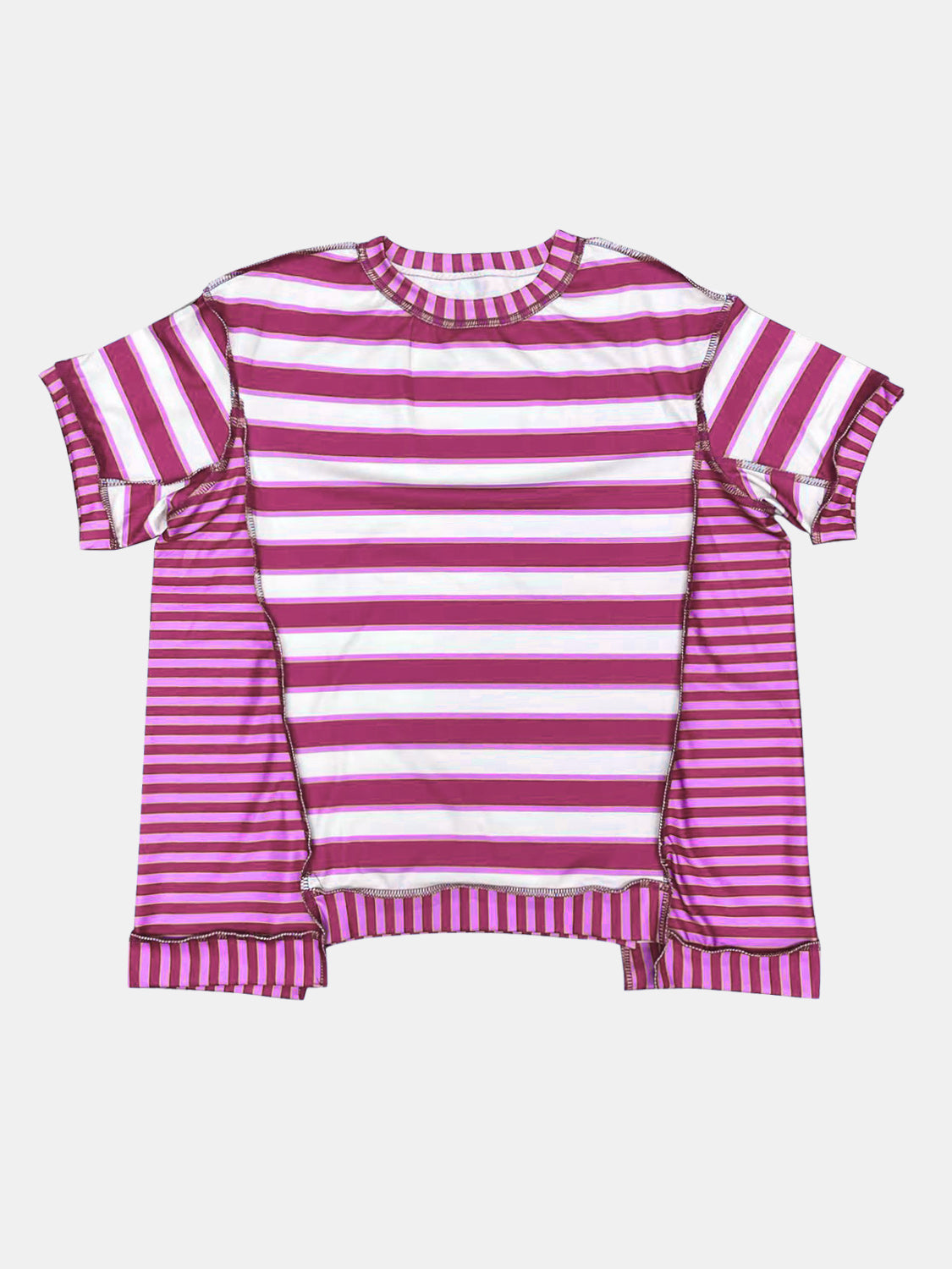 Contrast Stripes:  Great T-Shirt in Several Color Choices