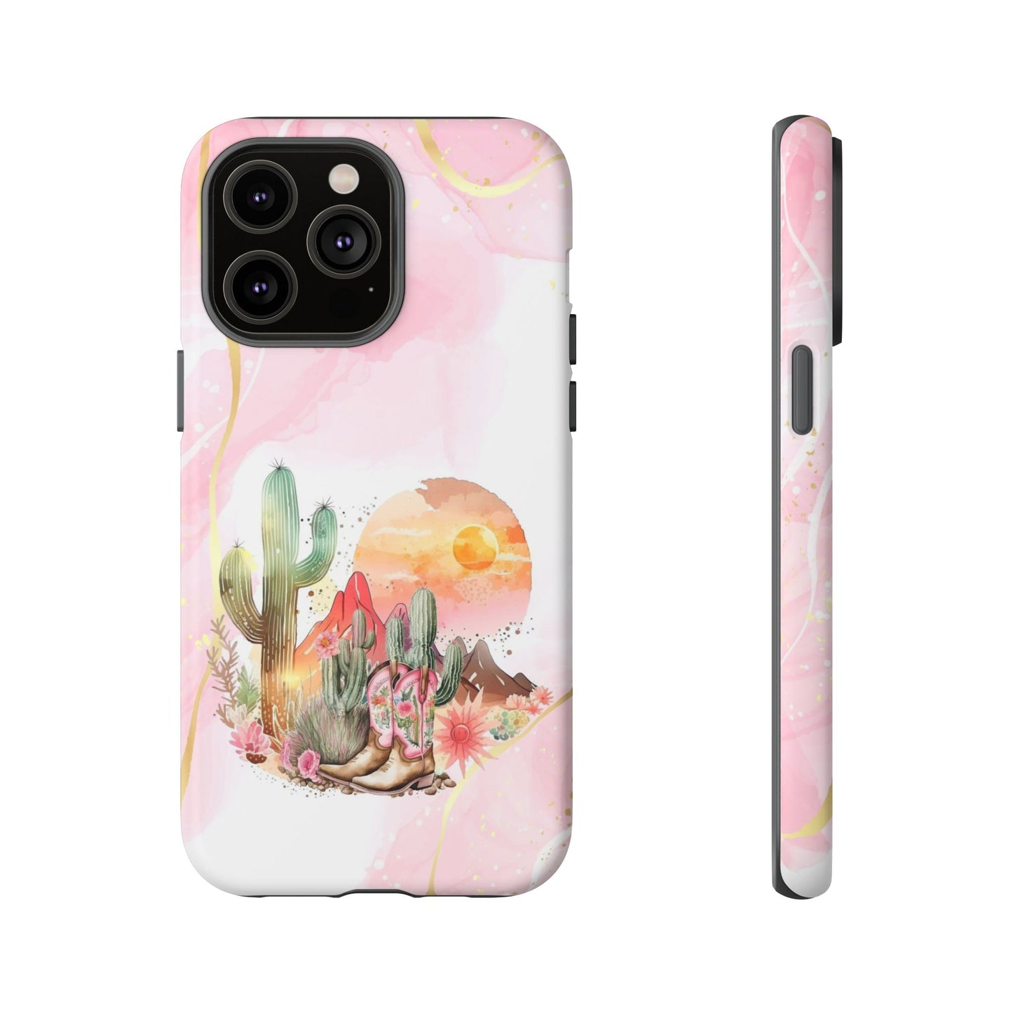 Cute Pink Western Sunset IPhone Protective Case