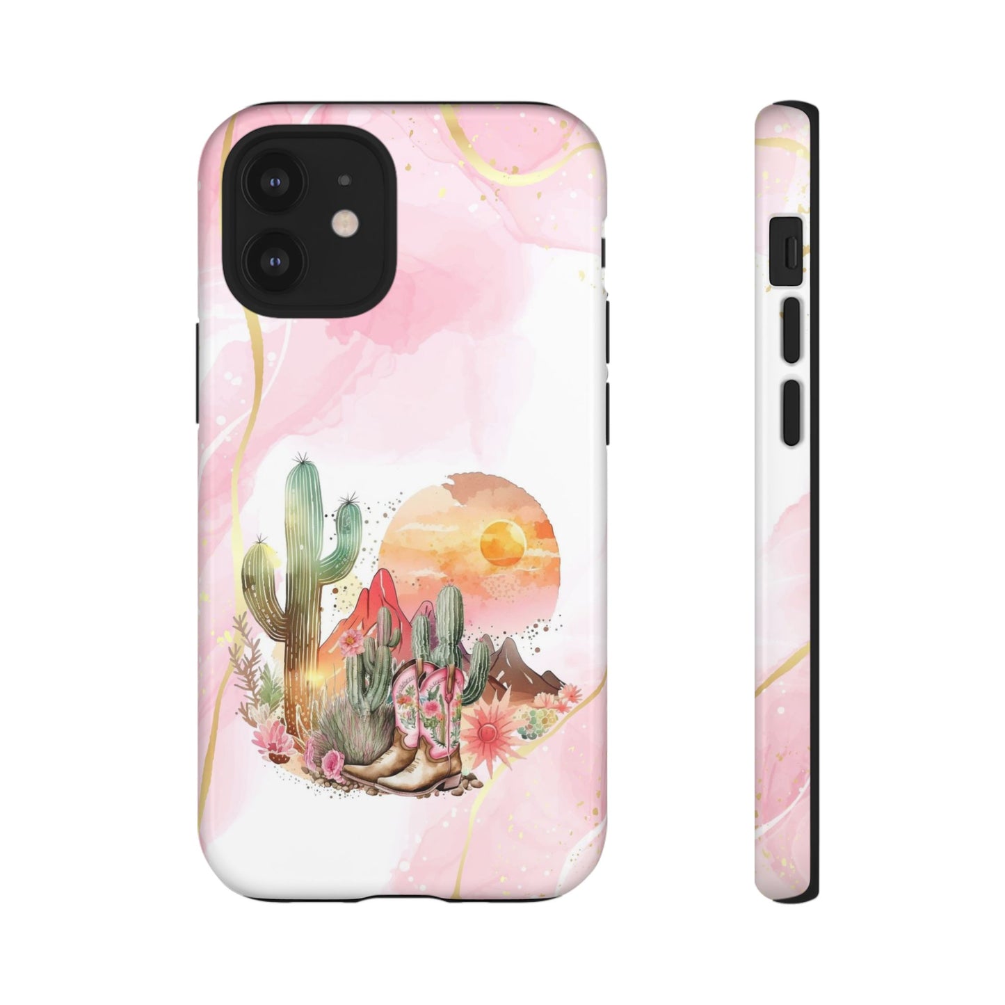 Cute Pink Western Sunset IPhone Protective Case