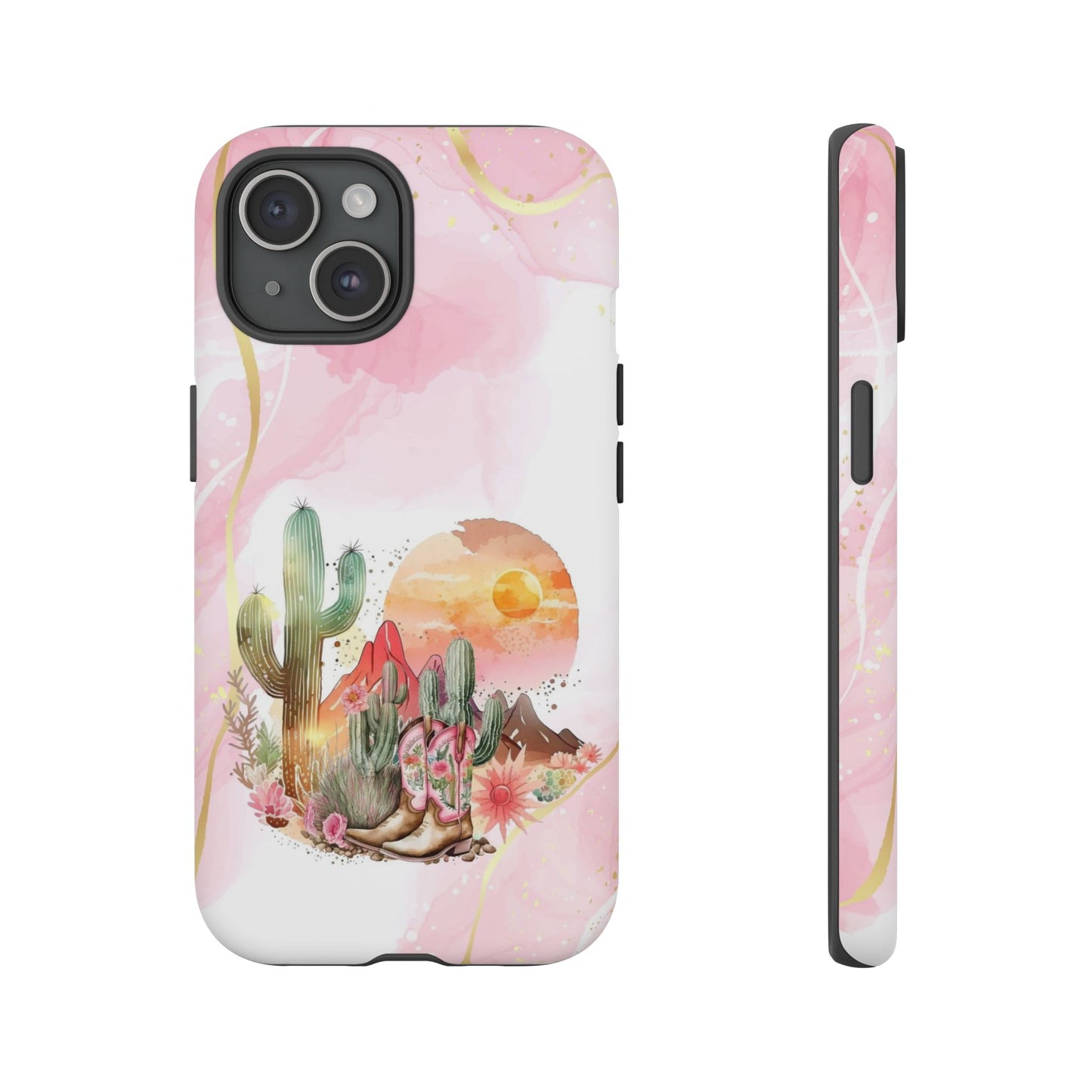 Cute Pink Western Sunset IPhone Protective Case