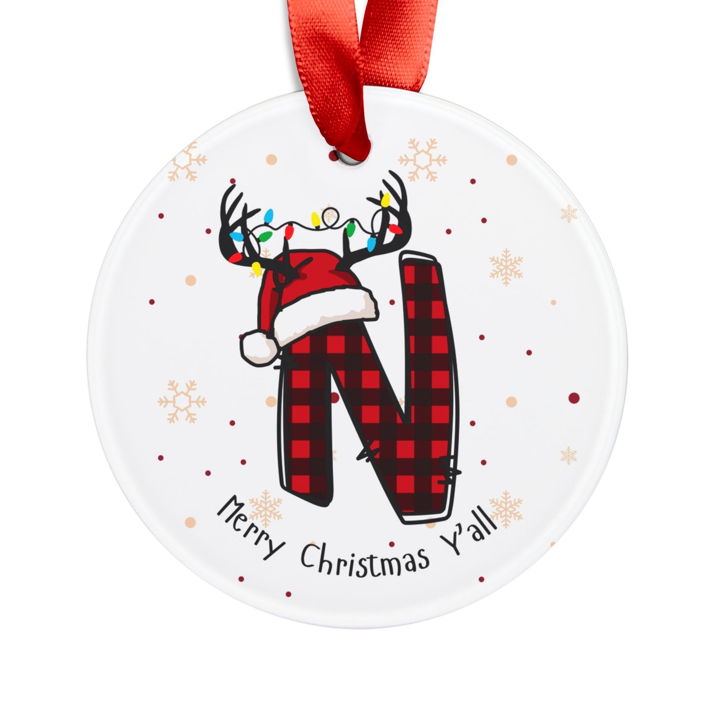 Acrylic Ornament with Ribbon