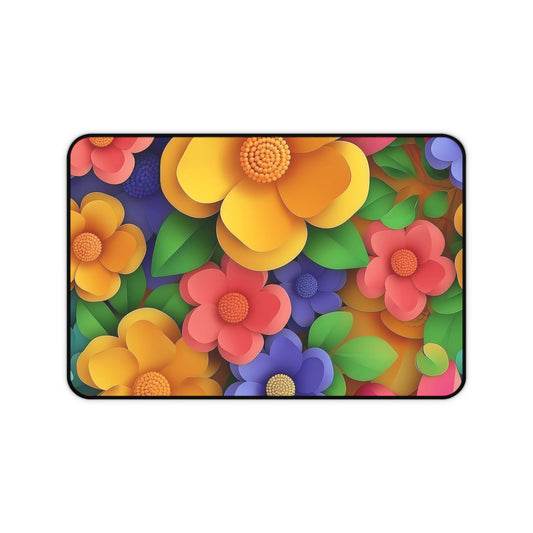 Colorful 3D Floral Desk Mat / Mouse Pad