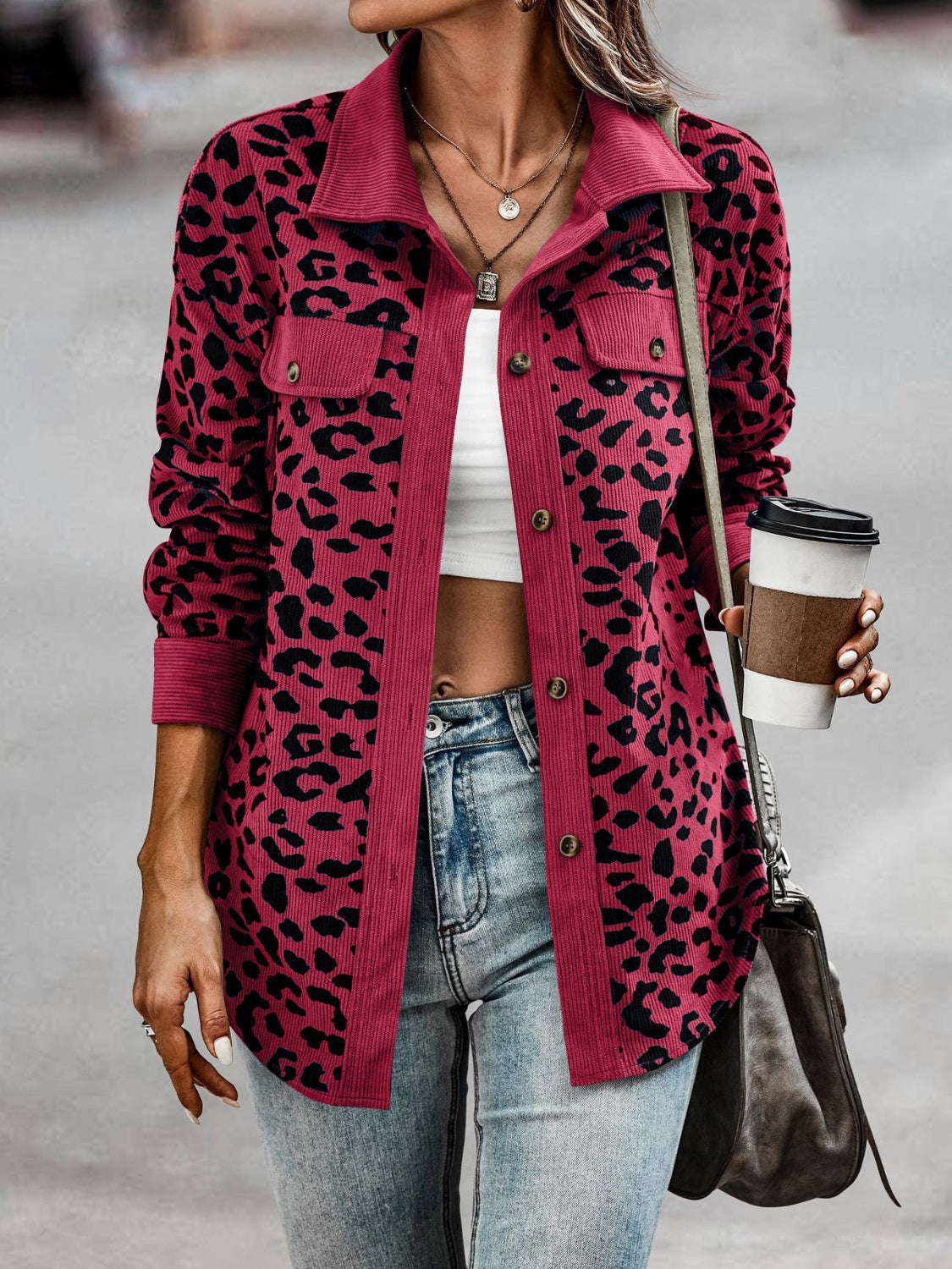 Leopard Long Sleeve Jacket